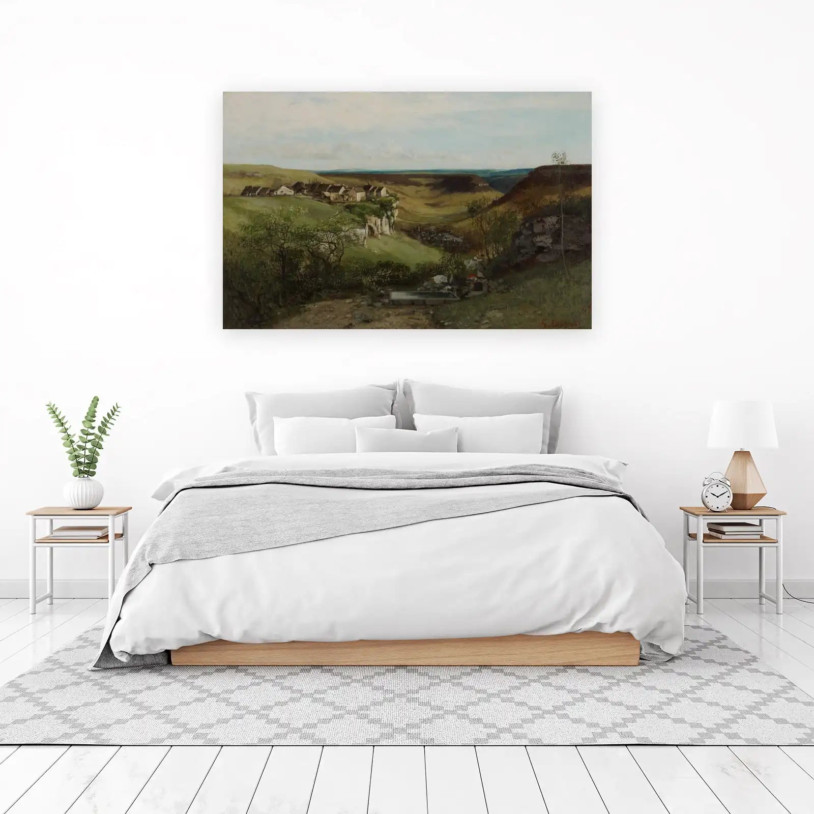 Rustic Village Landscape Wall Art