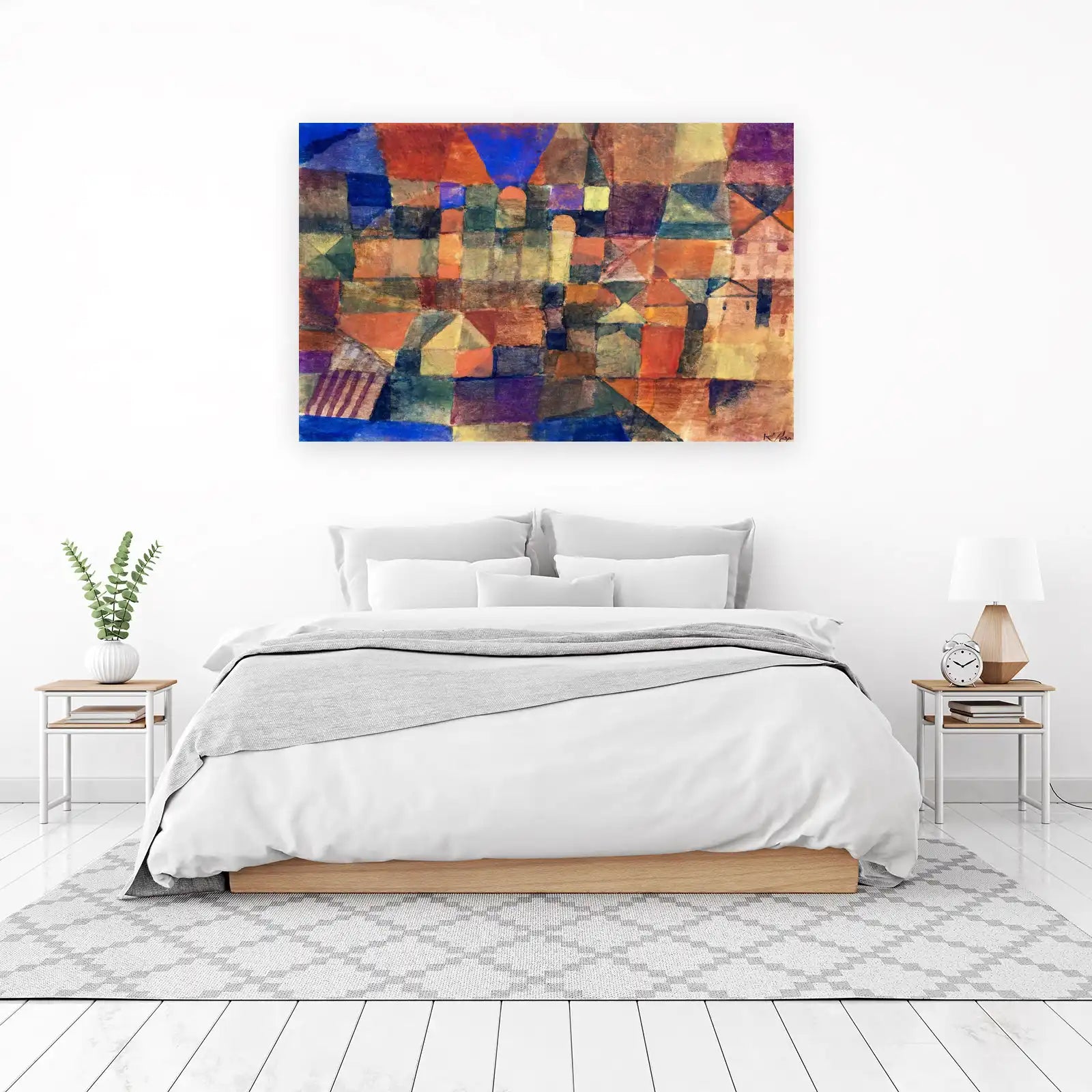 Abstract Cityscape Geometric Art Wall Art
