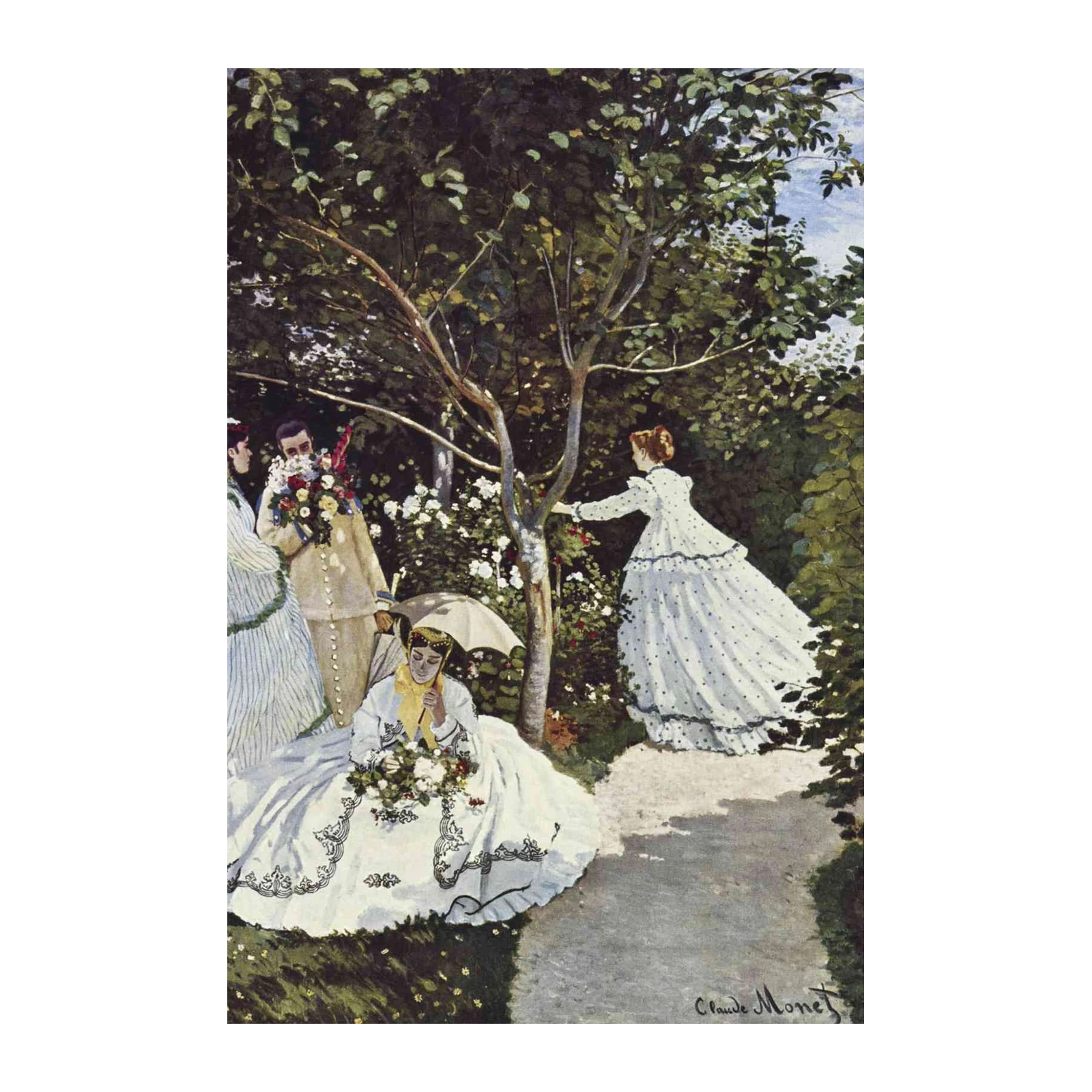 Monet's Garden Scene Wall Art - Impressionist Art