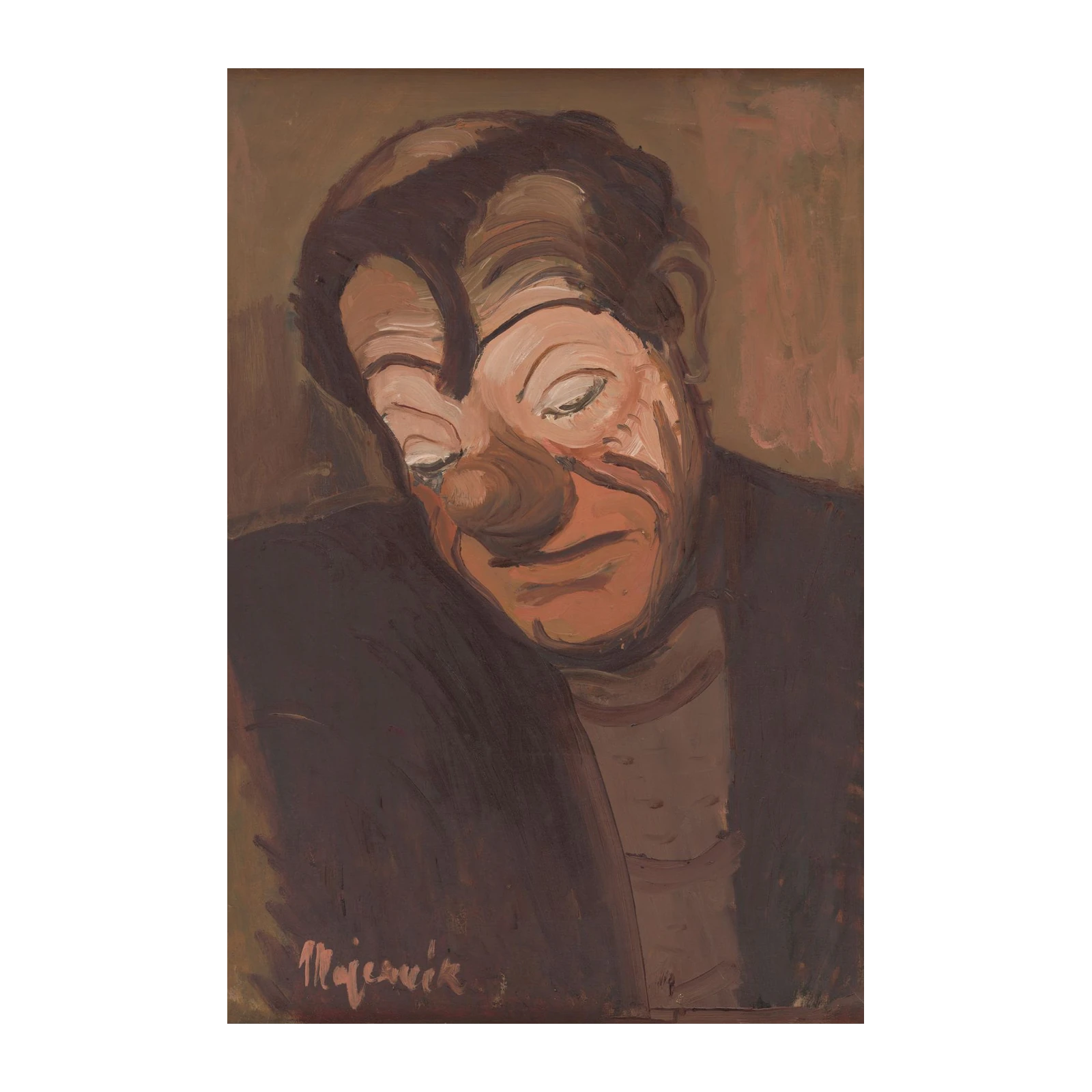 Melancholy Clown Portrait Fine Art Wall Art