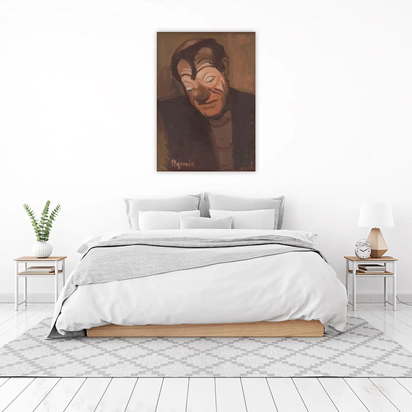 Melancholy Clown Portrait Fine Art Wall Art
