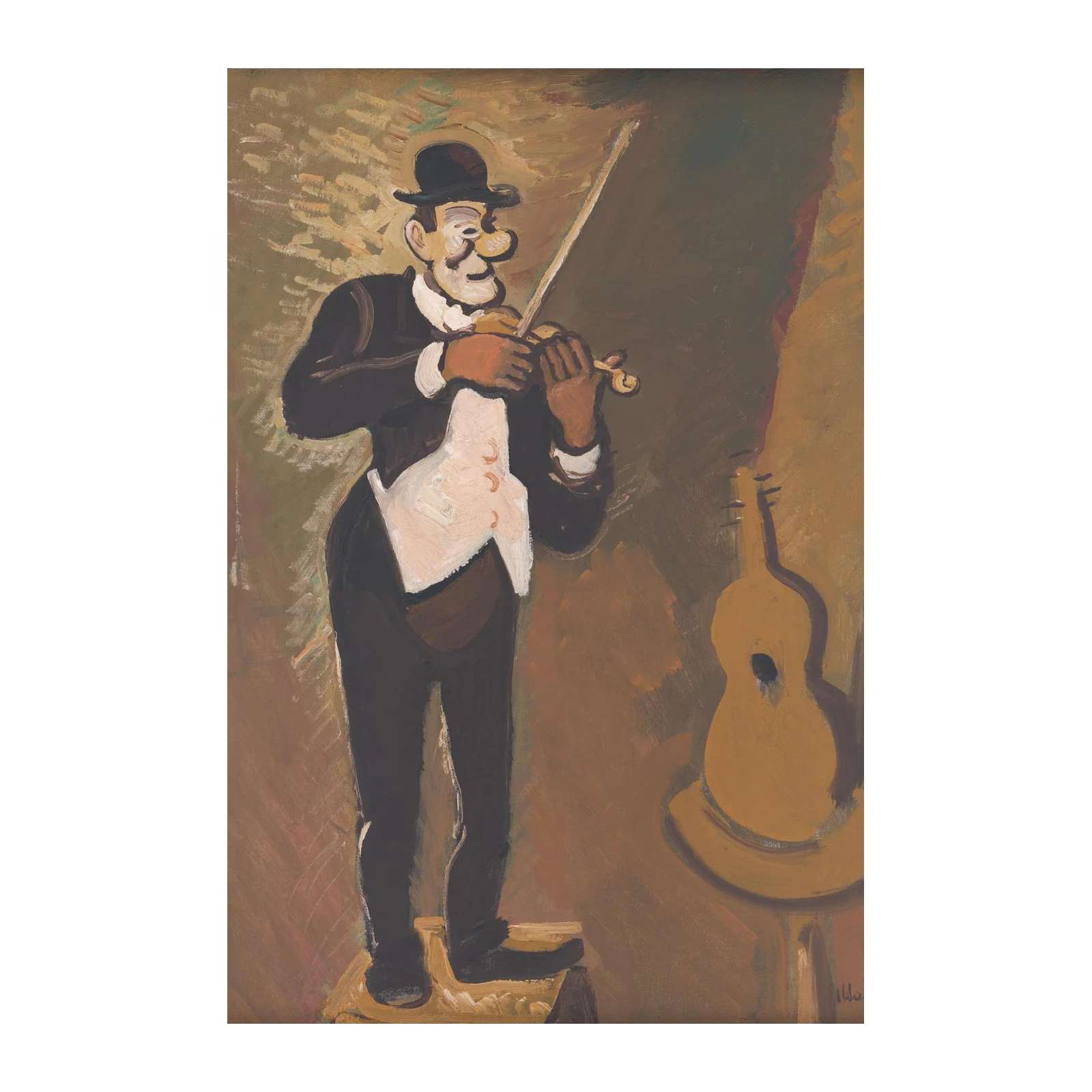 Playful Violinist Wall Art | Vintage Wall Art