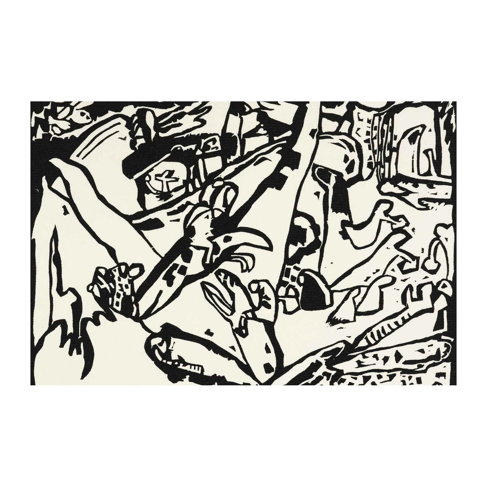 Abstract Movement Black & White Wall Art