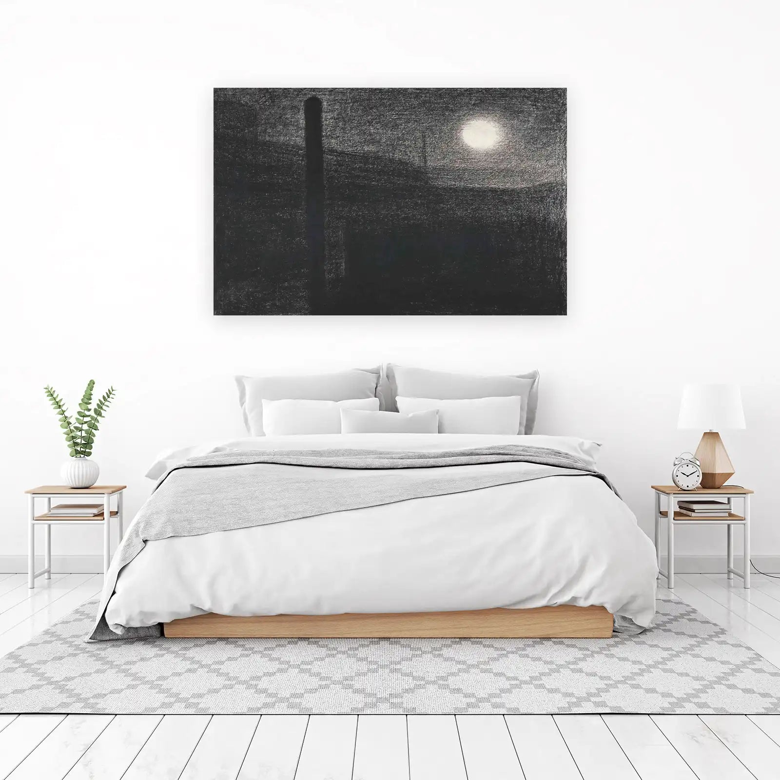 Mysterious Moonlit Tower Wall Art