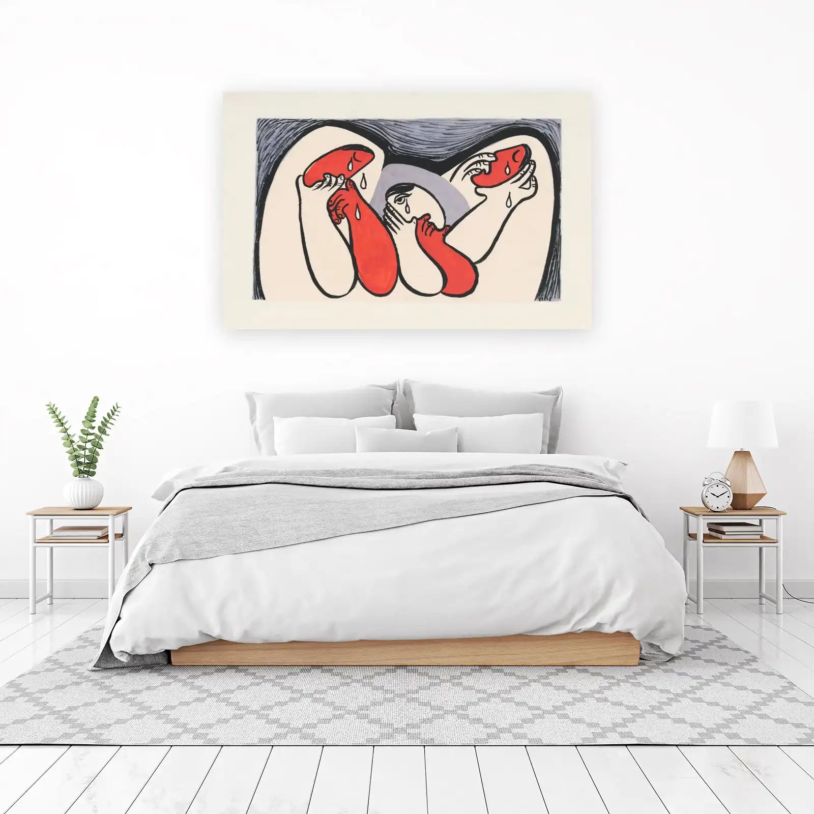 Emotional Embrace Red Artwork Wall Art