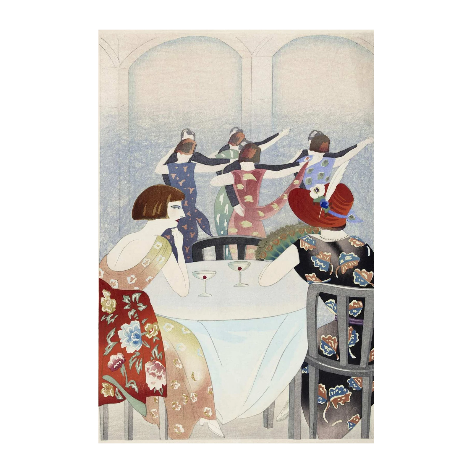 Art Deco Party Scene Wall Art