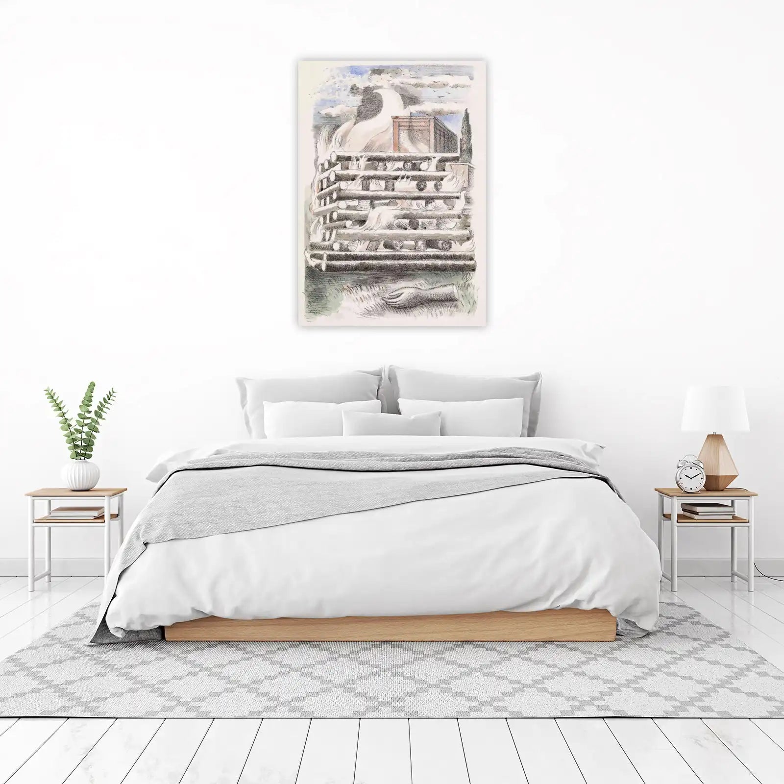 Mysterious Pyre & Temple Wall Art