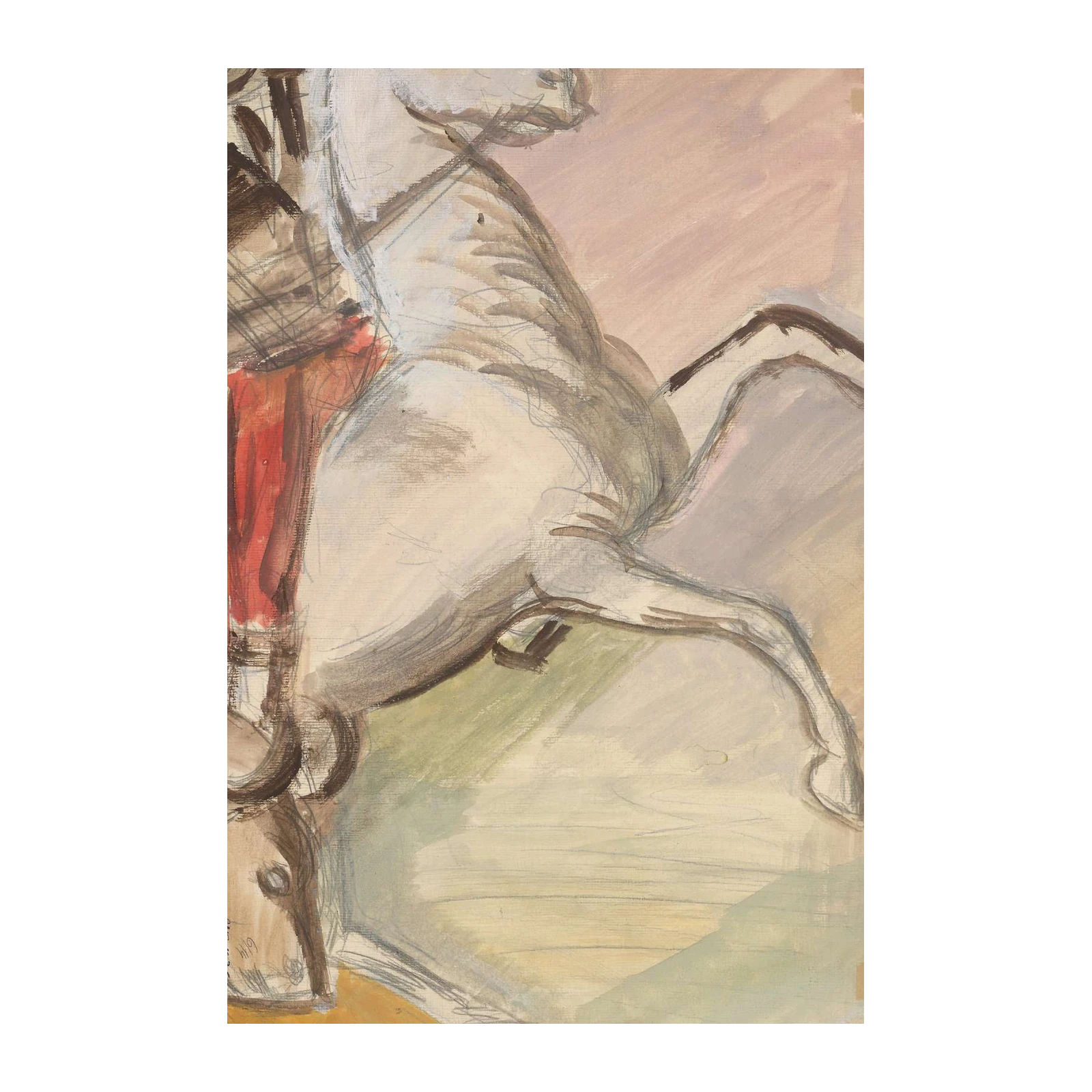 Dynamic Horse Sketch Impressionist Wall Art
