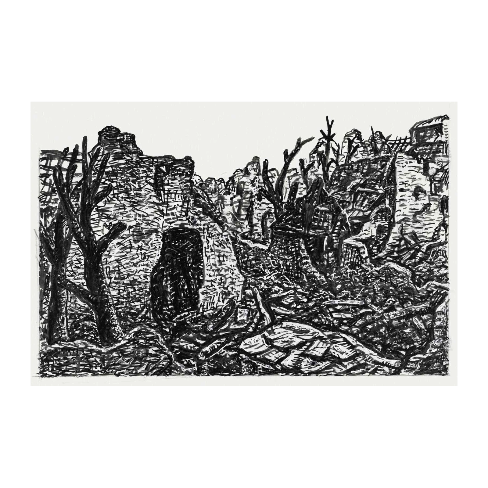 Abstract Textured Landscape Wall Art