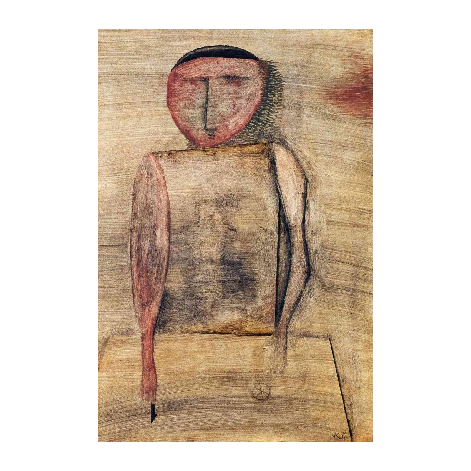 Abstract Figure in Earth Tones Wall Art