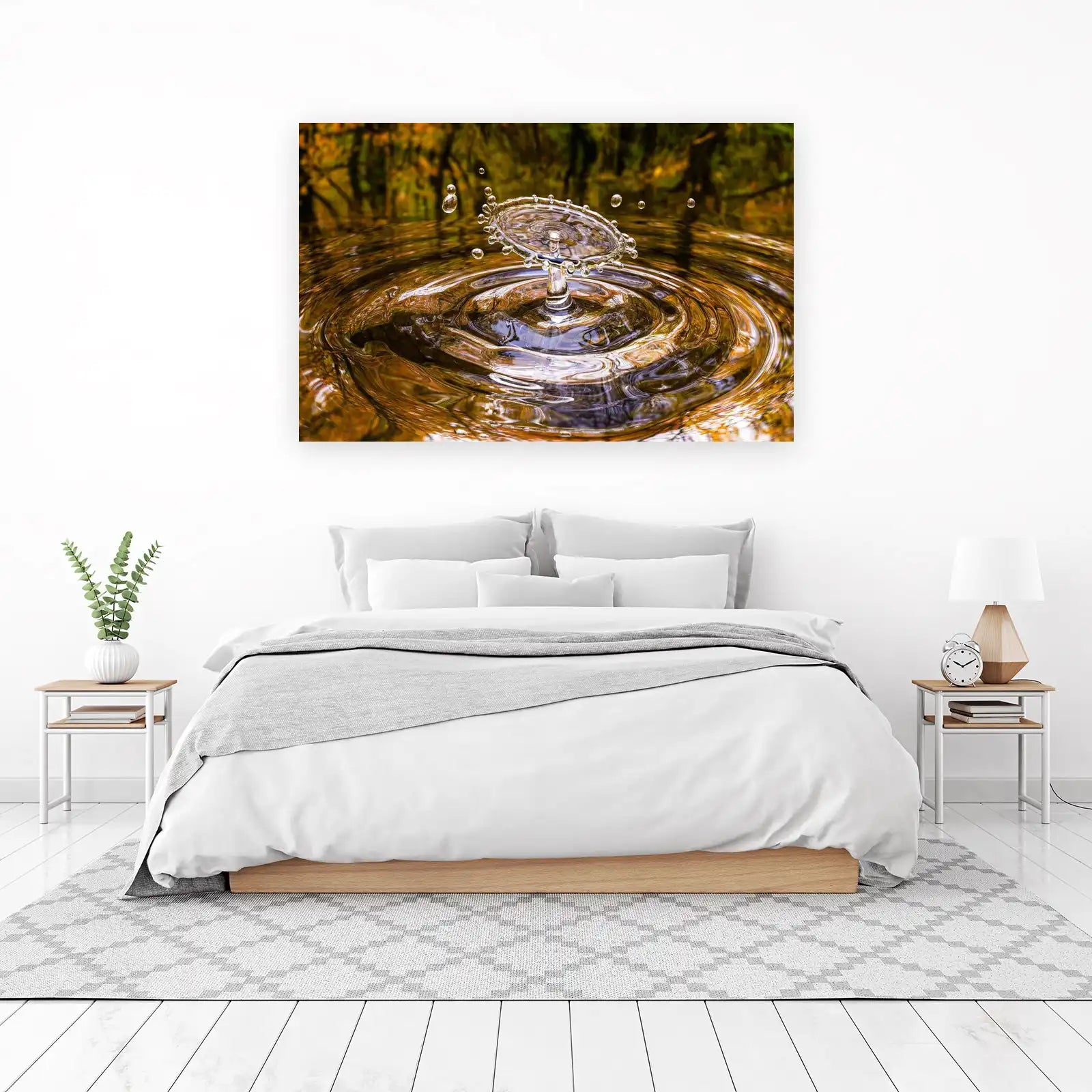 Abstract Water Drop Splash Wall Art