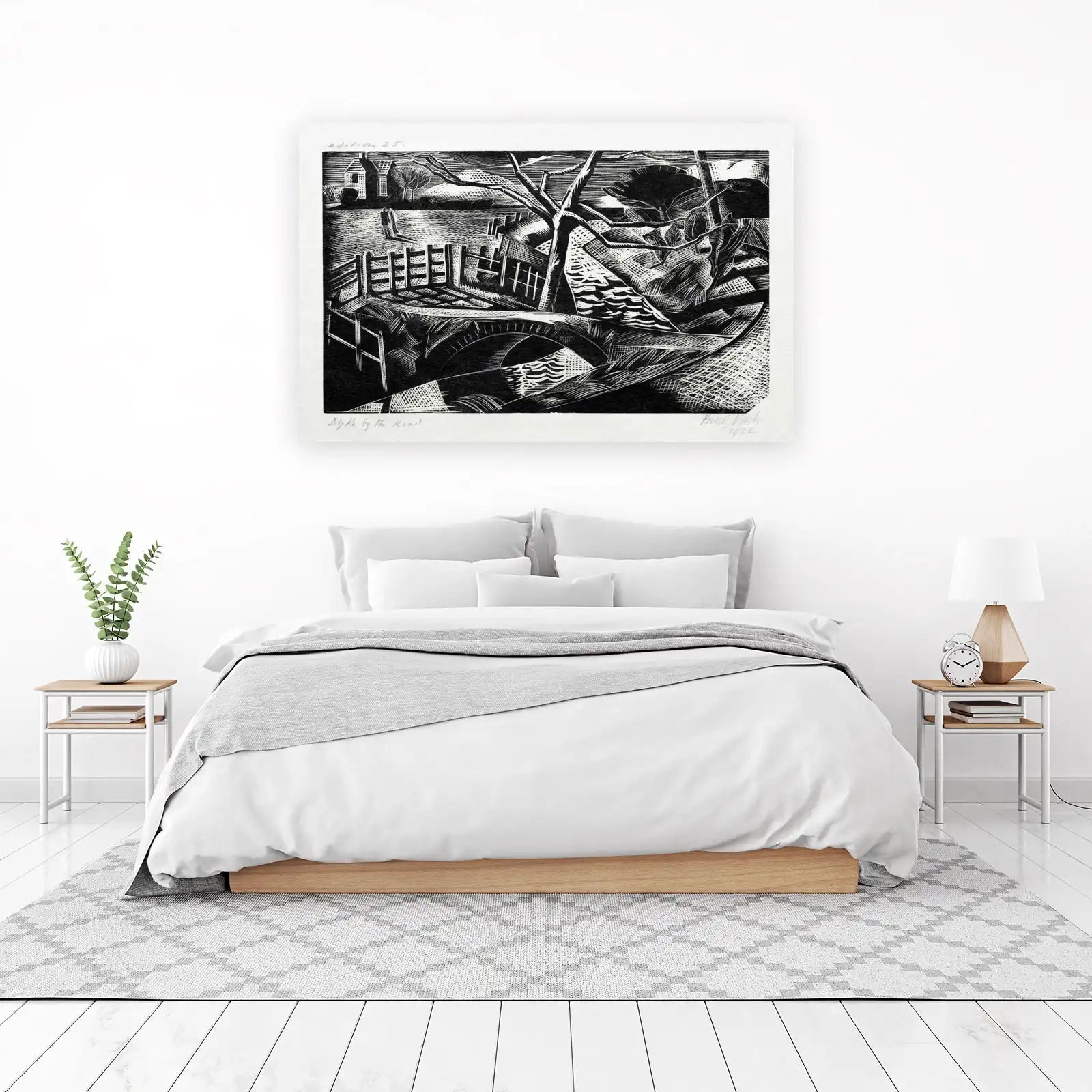 Syke by the Road Woodcut Wall Art