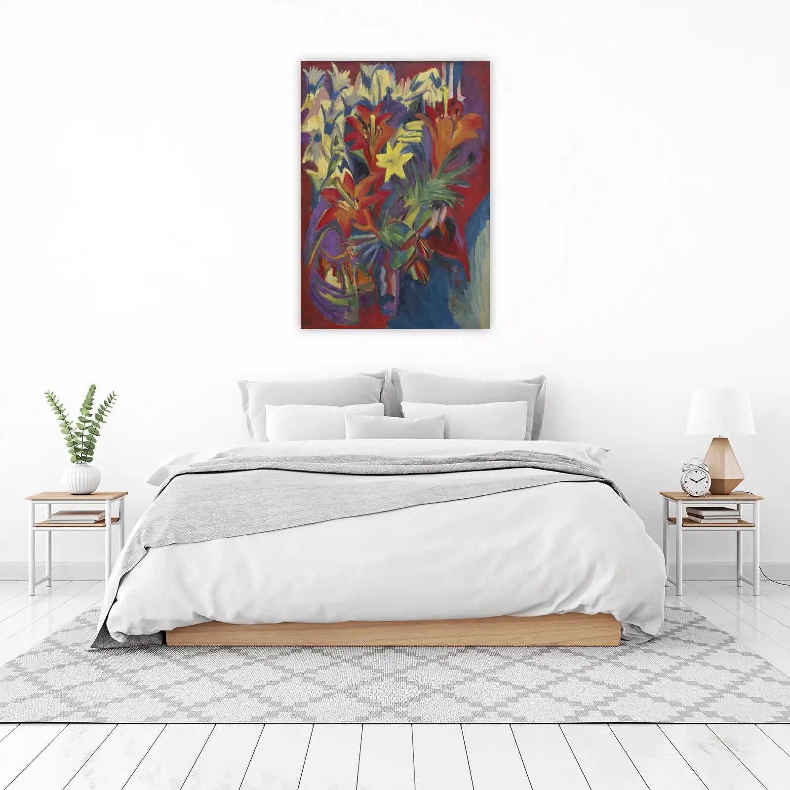 Vibrant Floral Abstract Lily Wall Art