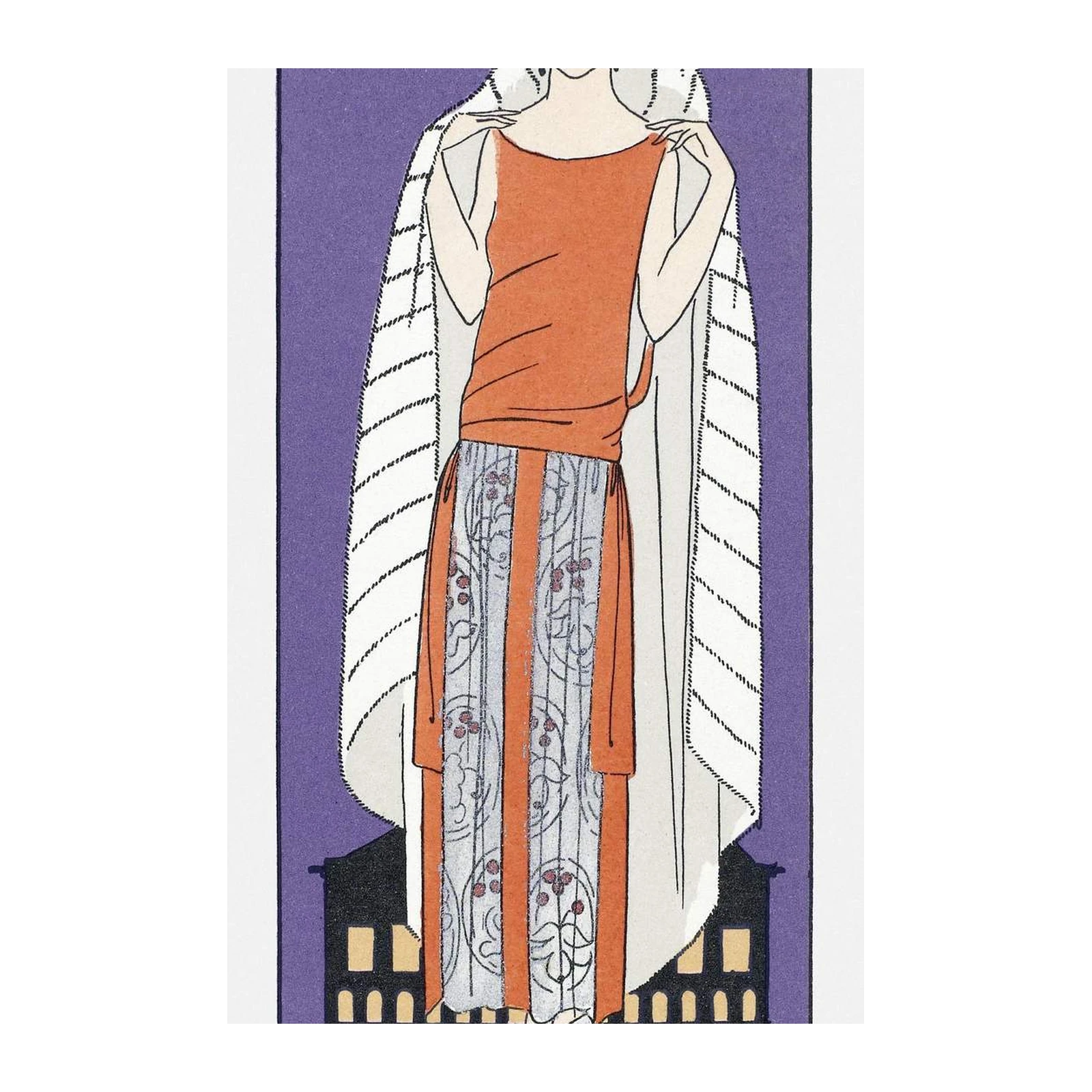Vintage Art Deco Fashion Woman Wall Art