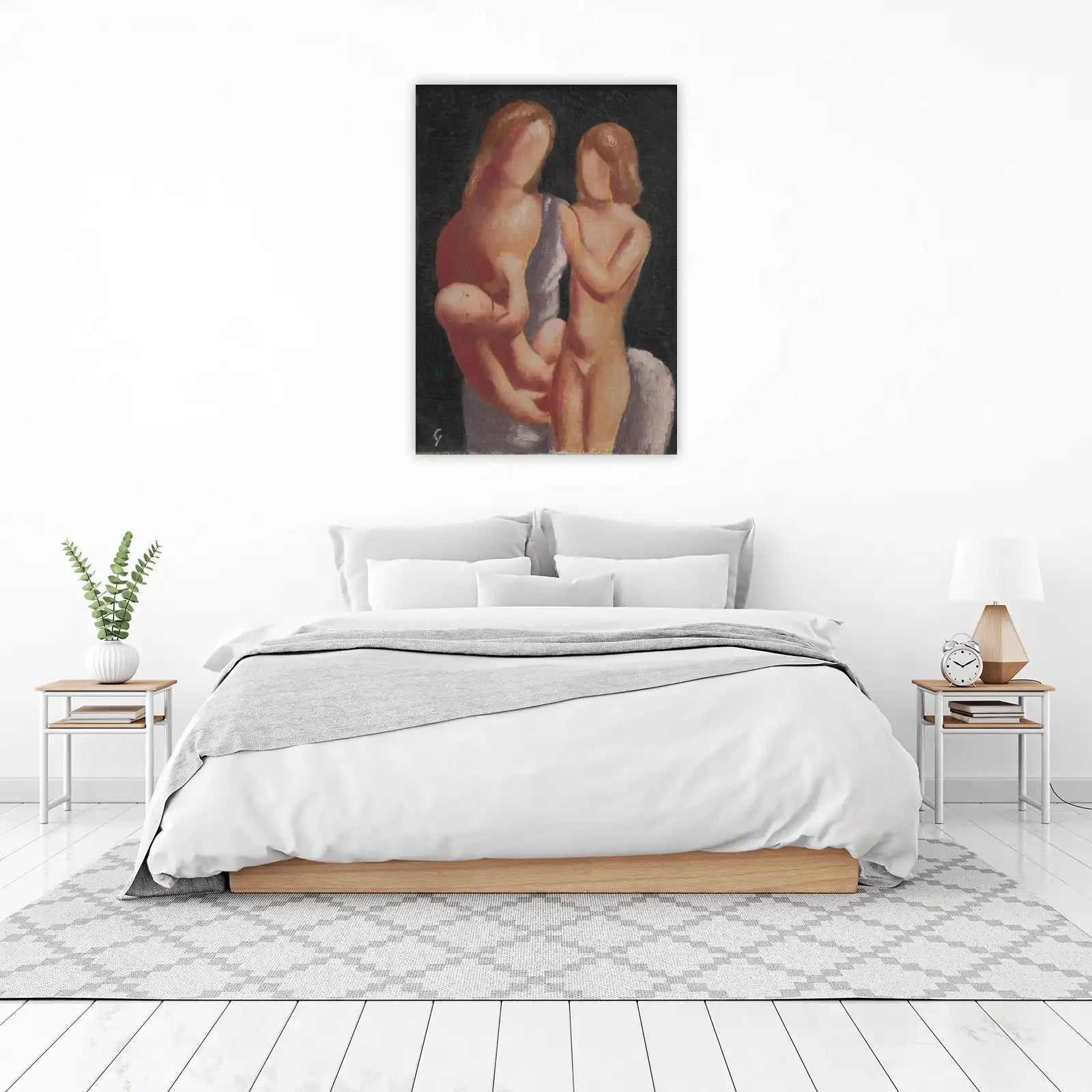 Nurturing Embrace: Mother and Child Wall Art