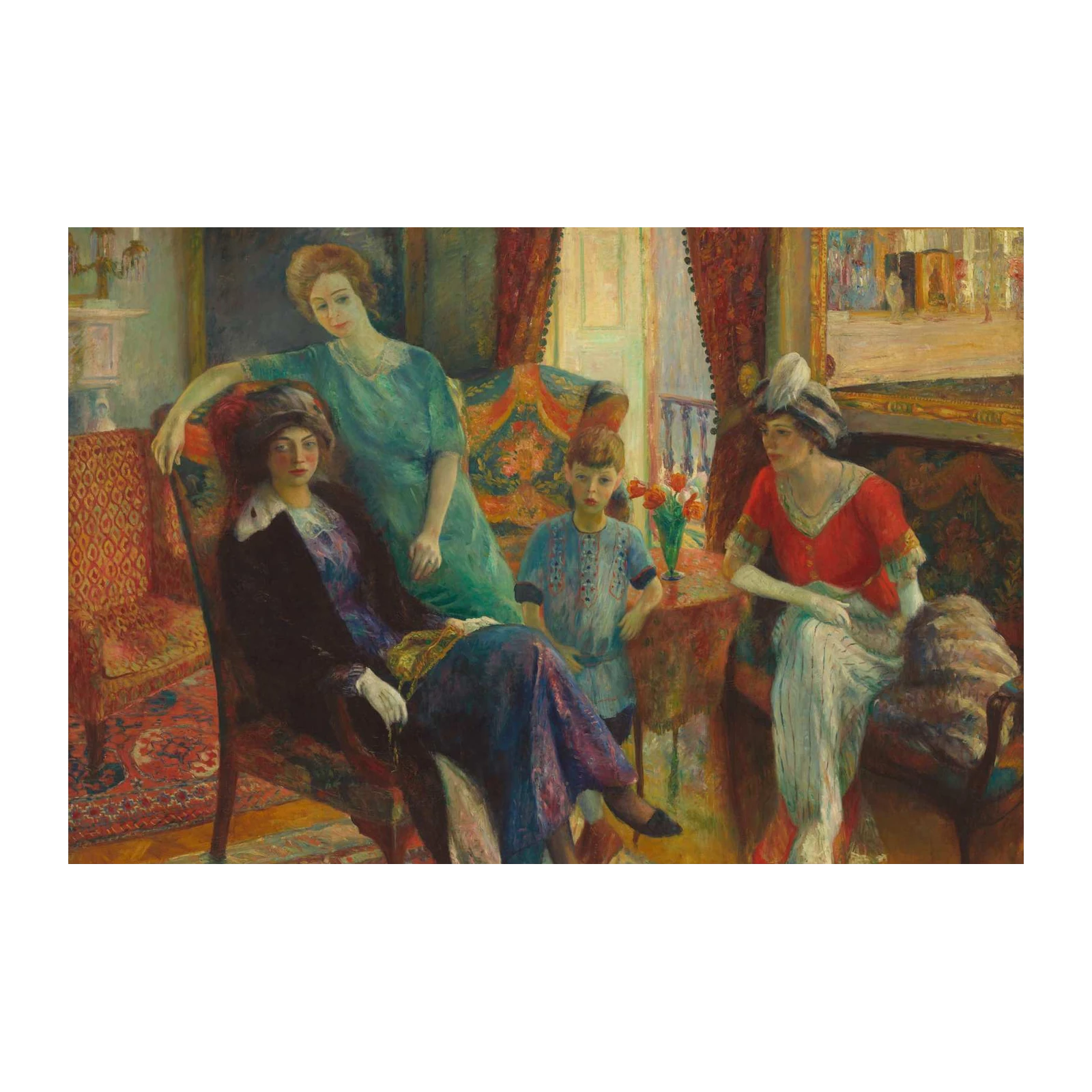 Elegant Family Portrait Wall Art