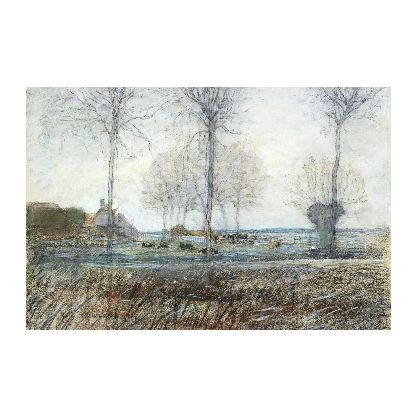 Serene Countryside Landscape Wall Art
