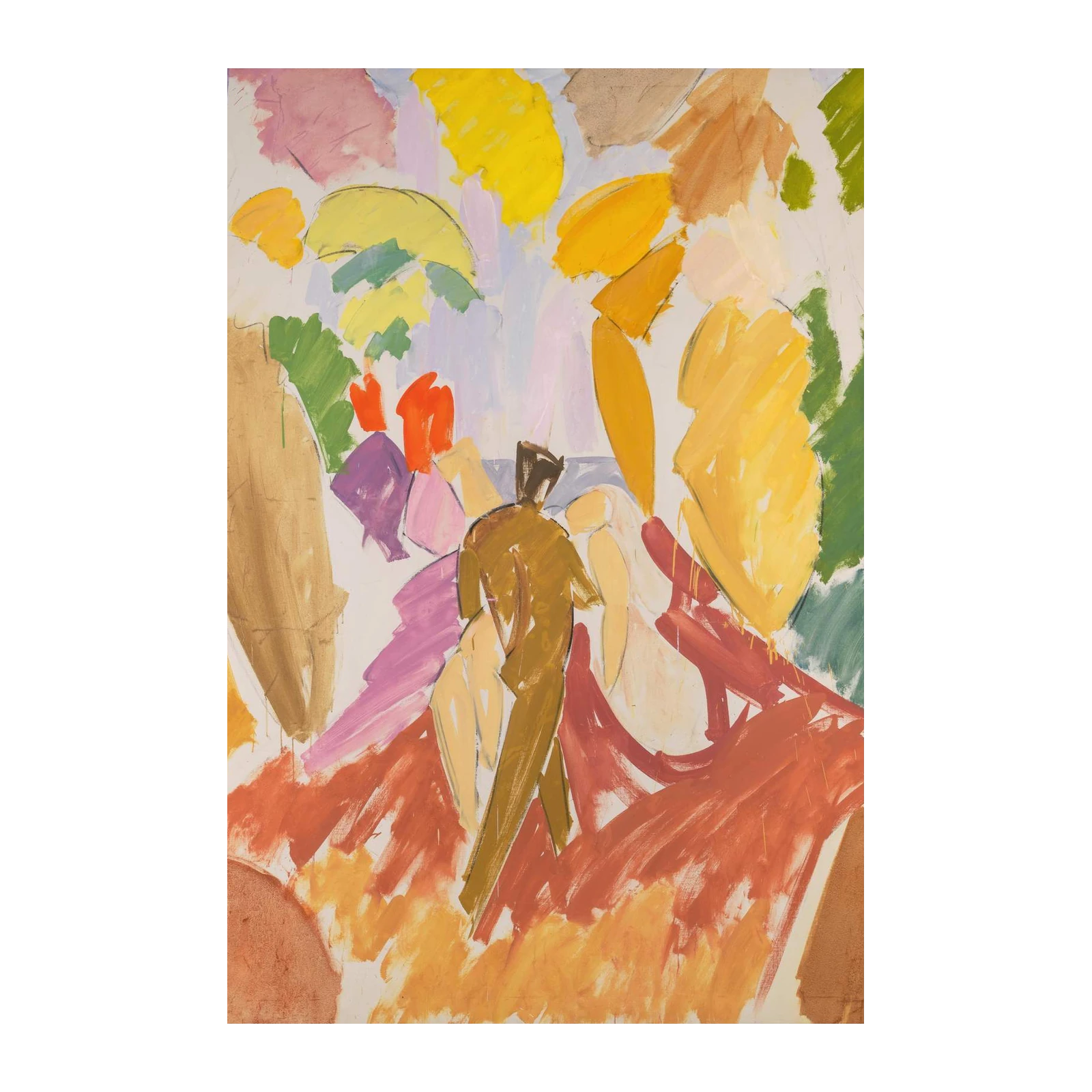 Abstract Figures on Beach Wall Art