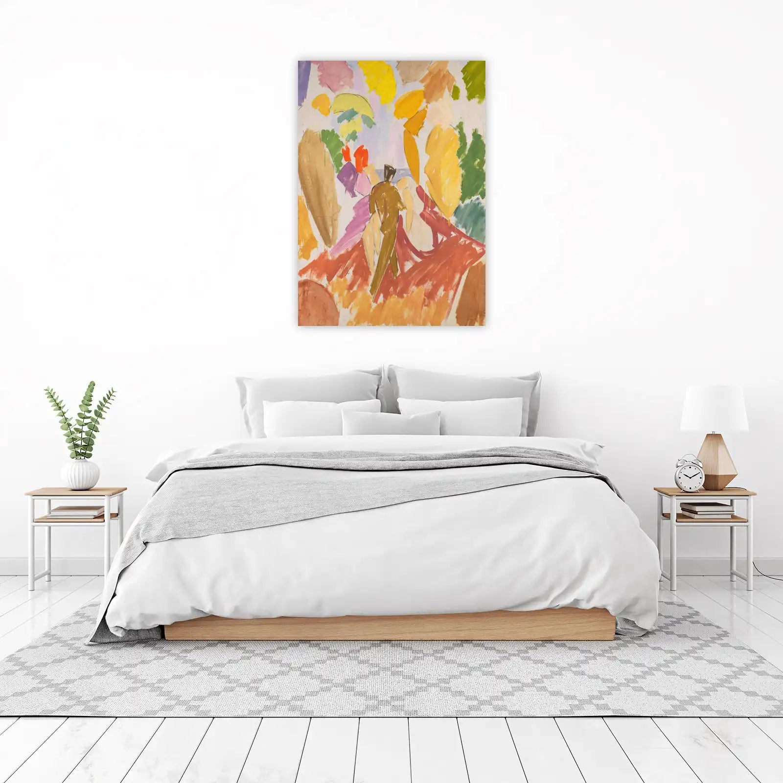 Abstract Figures on Beach Wall Art
