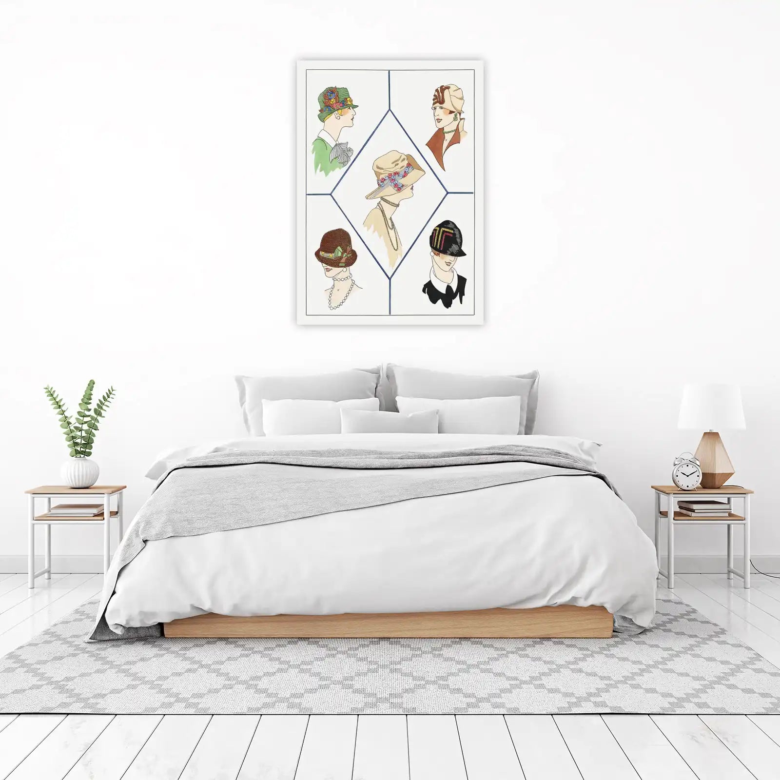 Vintage Fashion Hat Style Wall Art