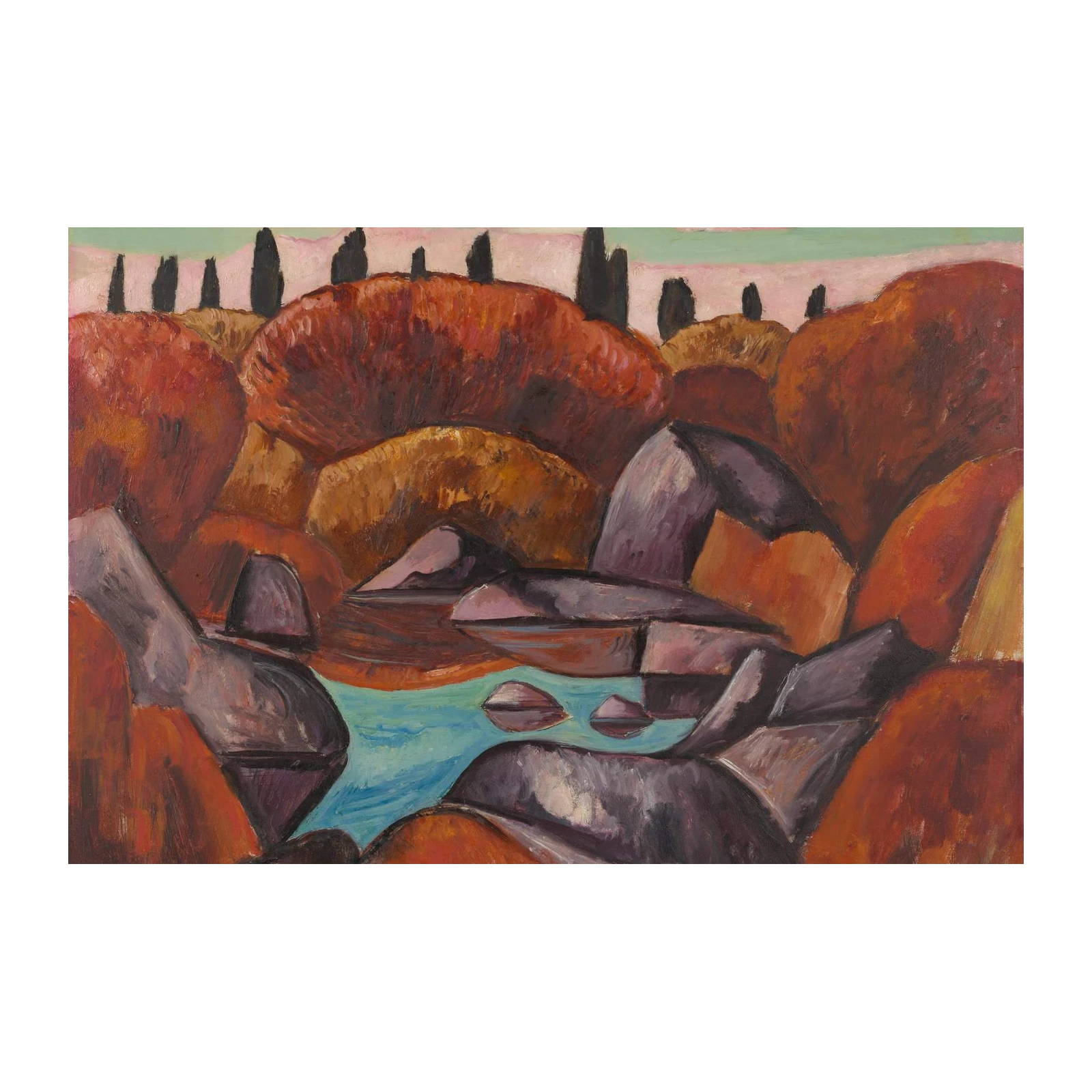 Vibrant Landscape Abstract Wall Art Wall Art