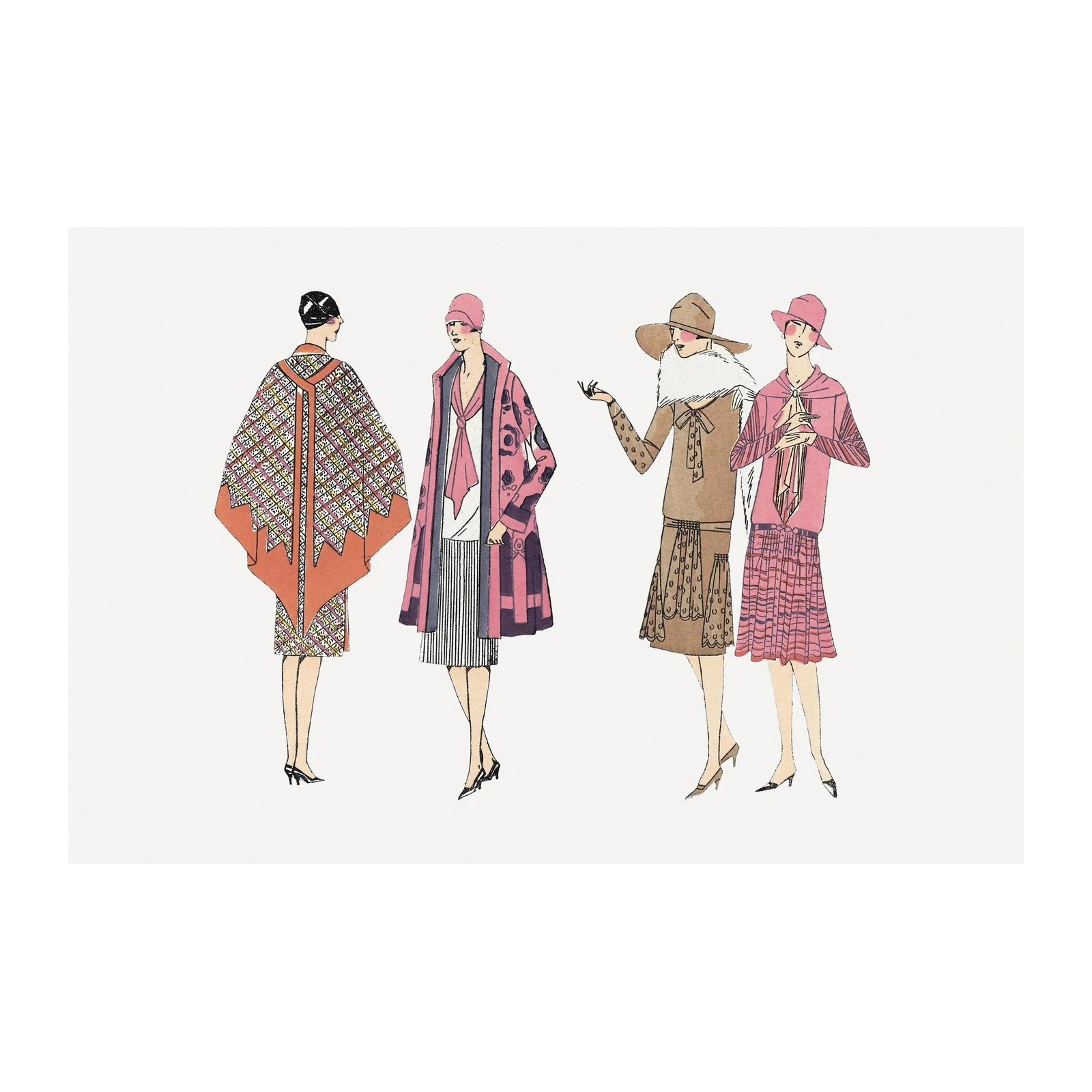 1920s Fashionistas Retro Style Wall Art