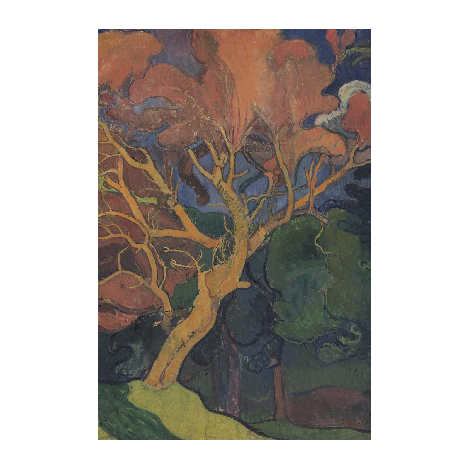 Vibrant Autumn Tree Wall Art - Wall Art