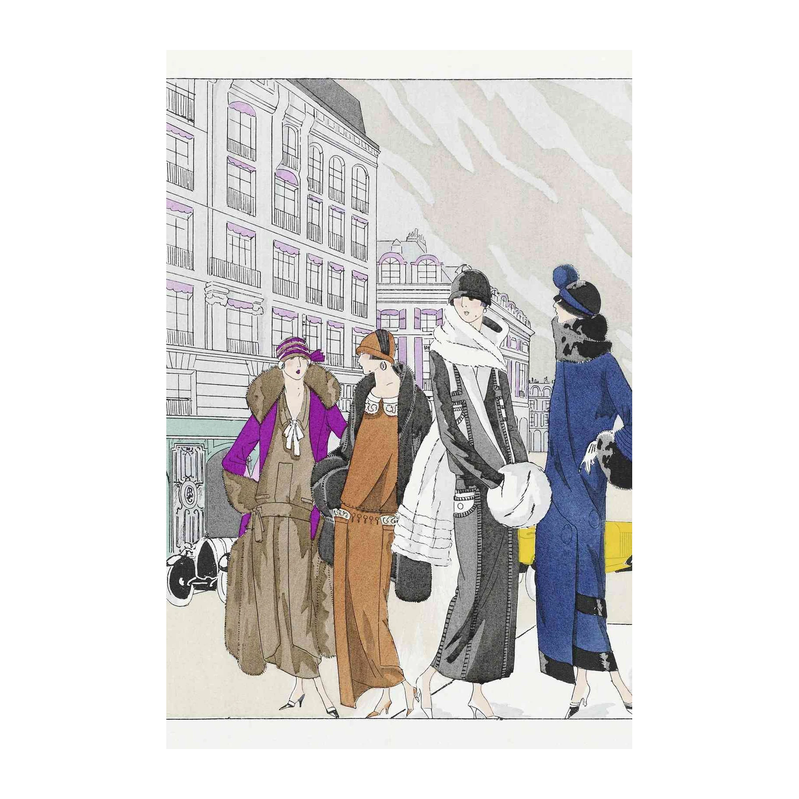 Vintage Parisian Chic Fashion Art Wall Art