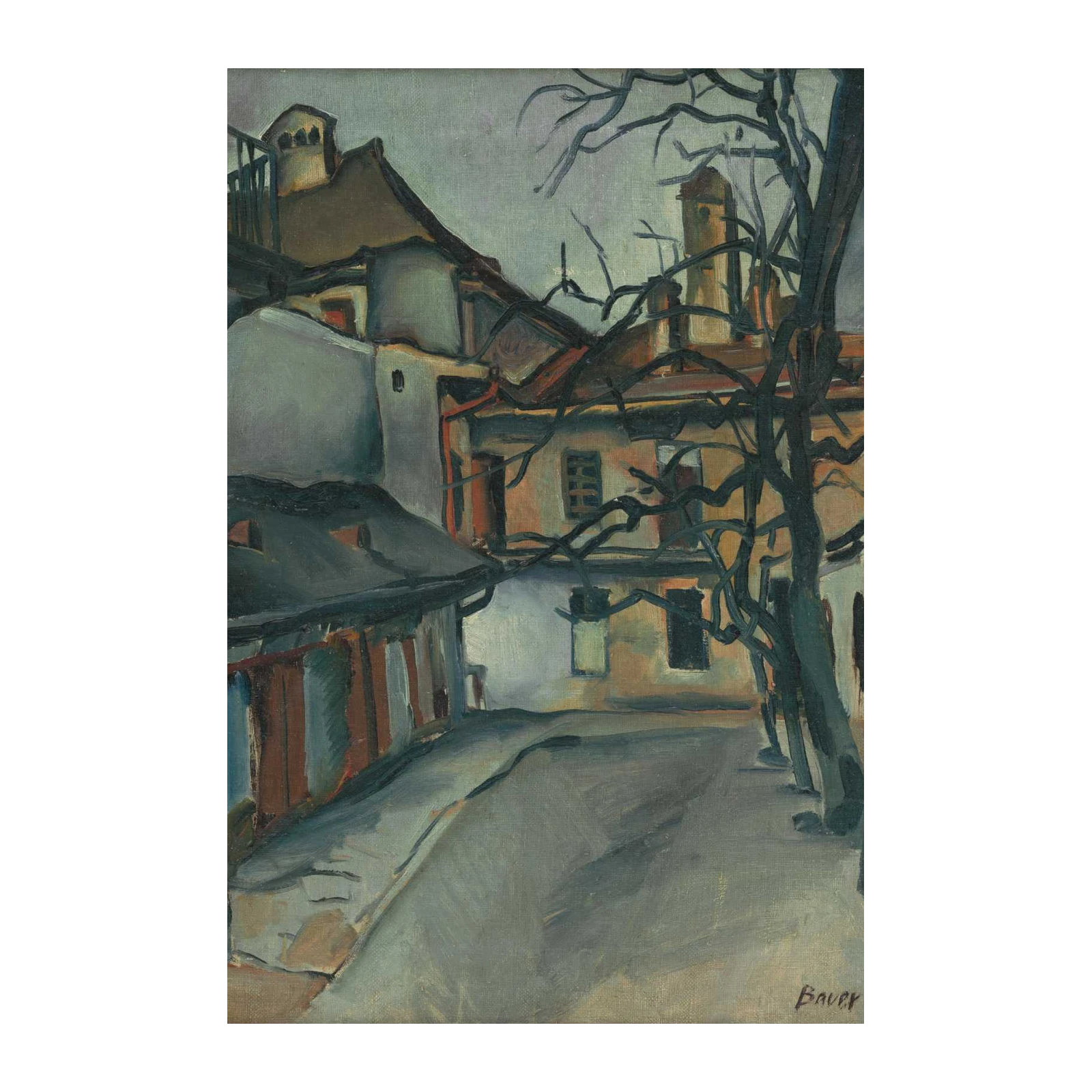 Evocative European Alleyway Art Wall Art