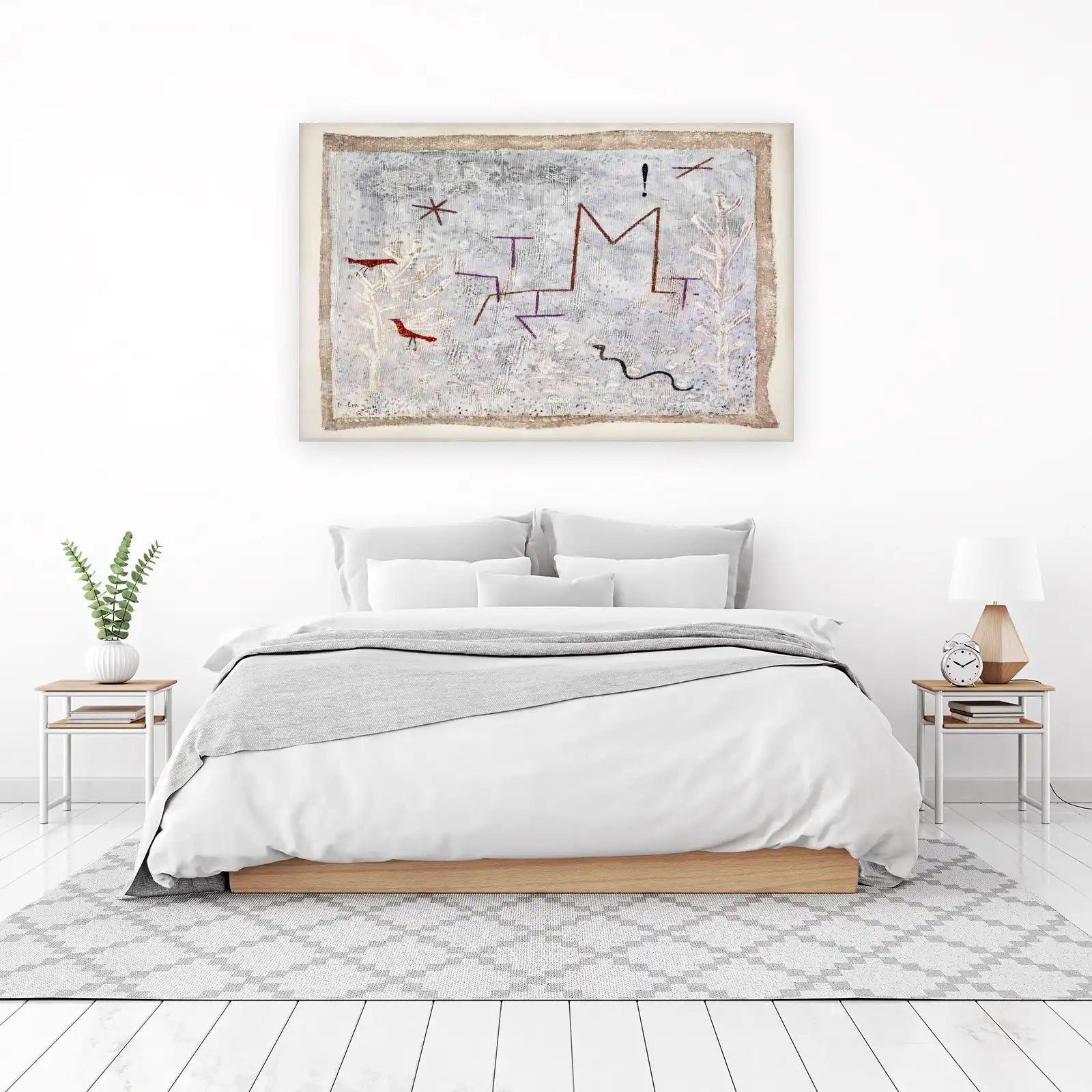 Whimsical Bird & Nature Abstract Art Wall Art