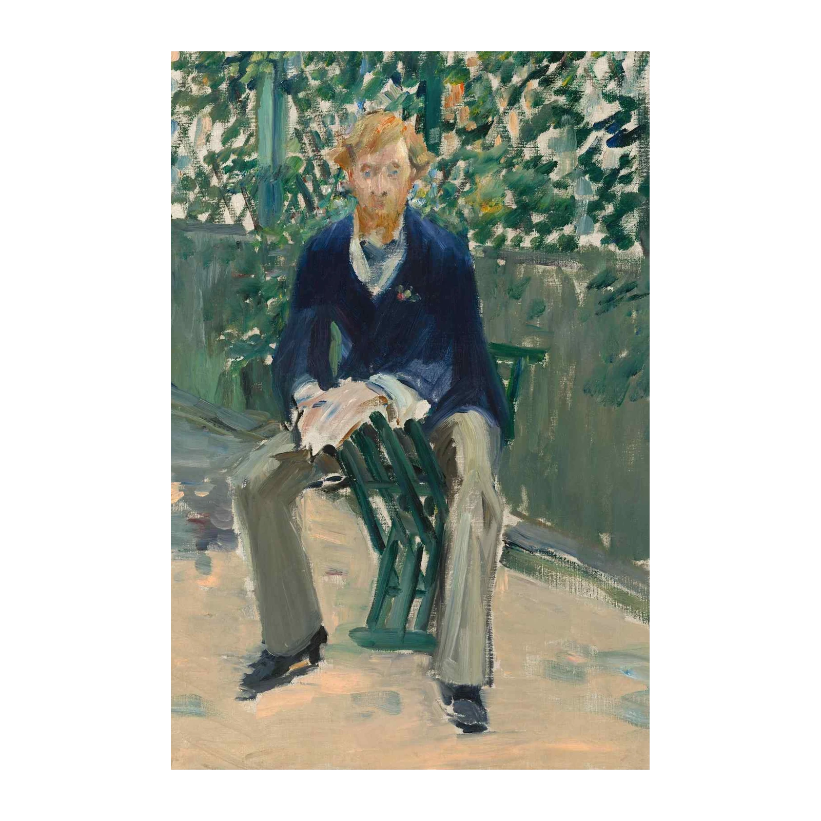 Impressionist Man Portrait Garden Wall Art