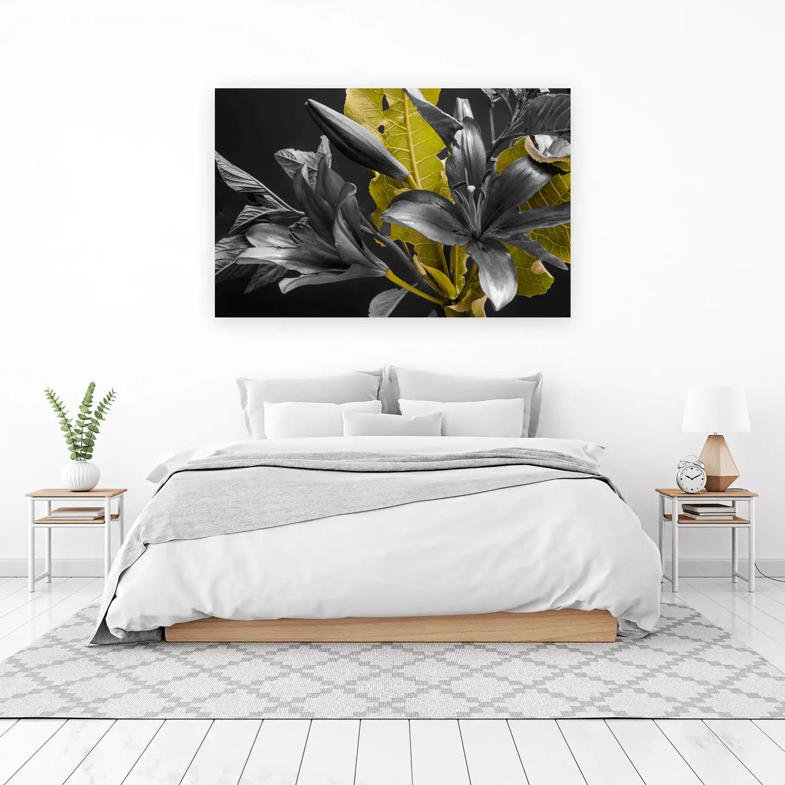 Dramatic Lily "Monochrome Burst" Wall Art