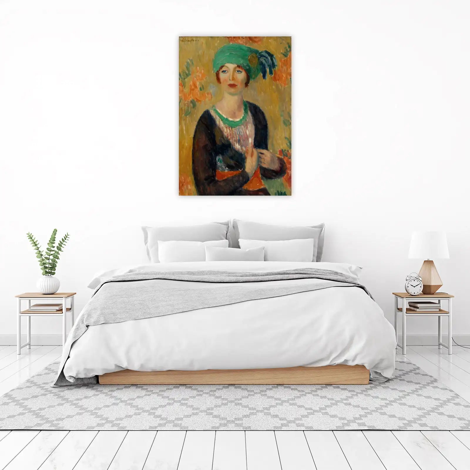 Vintage Lady Portrait Impressionist Wall Art