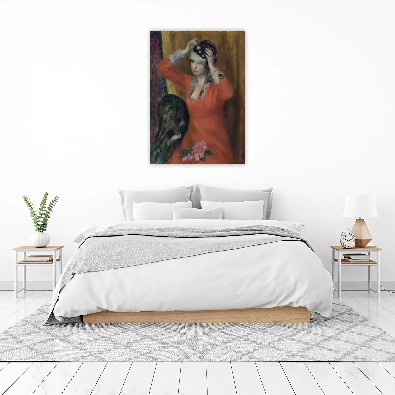Elegant Woman with Hat Impressionist Wall Art