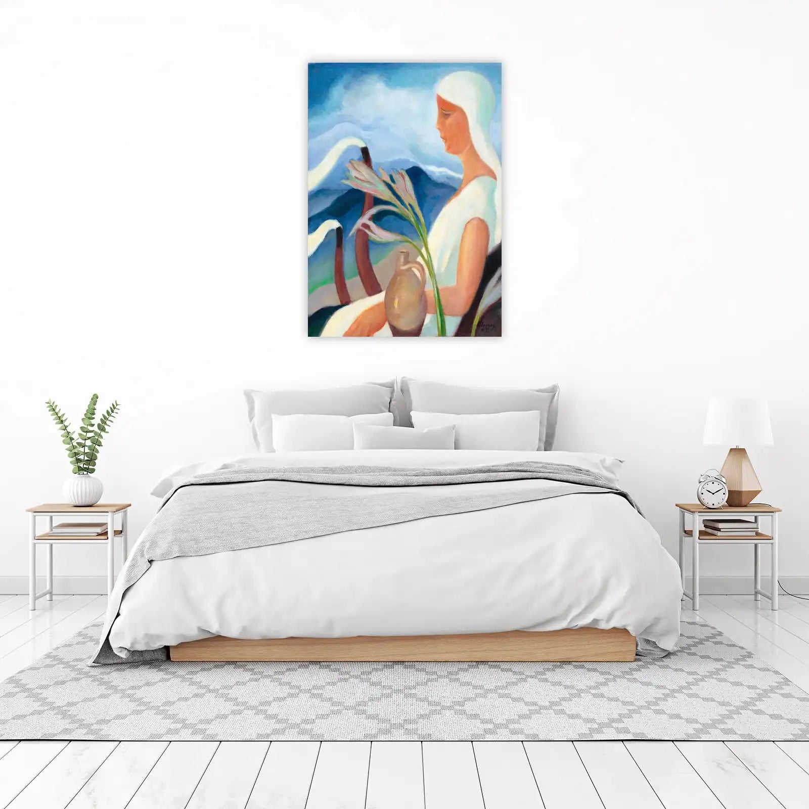 Graceful Serenity Woman & Lily Wall Art