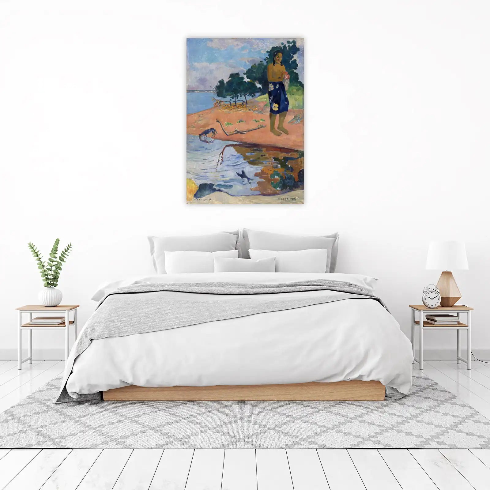 Tahitian Woman Beach Scene Wall Art