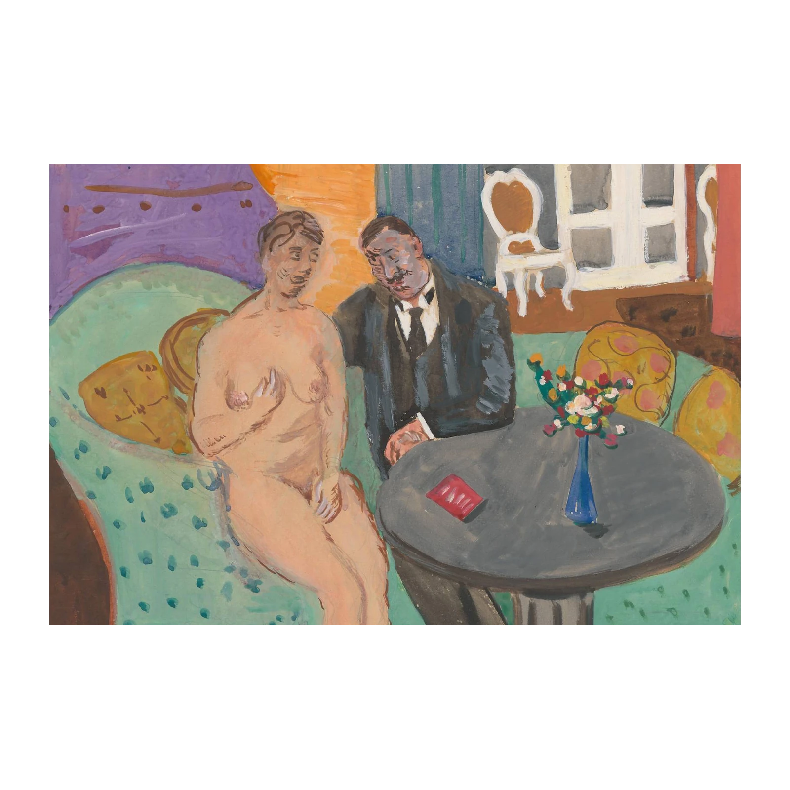 Bold Figure Conversation Wall Art