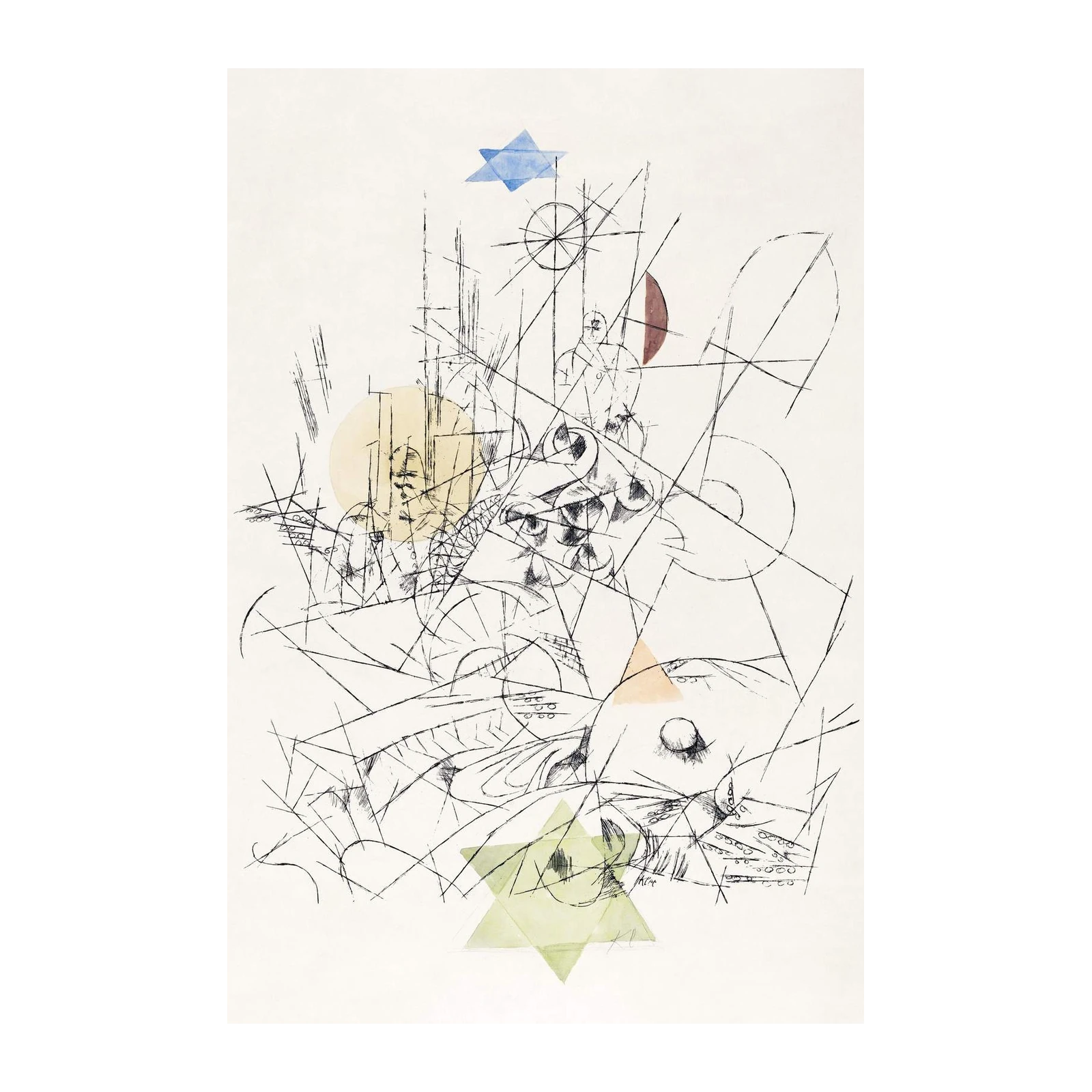 Abstract Geometric Line Art Wall Art