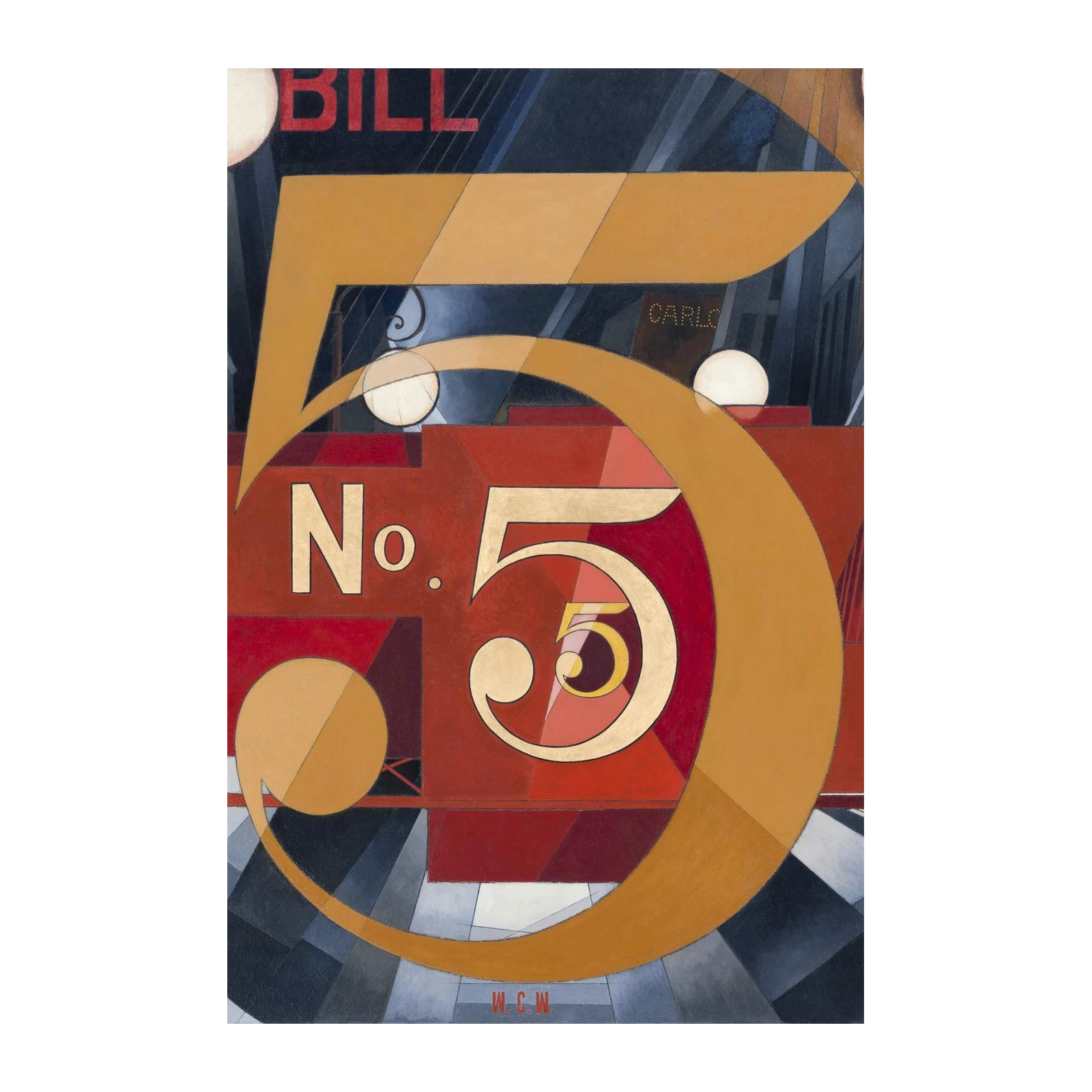 Bold "No. 5" Art Deco Wall Art