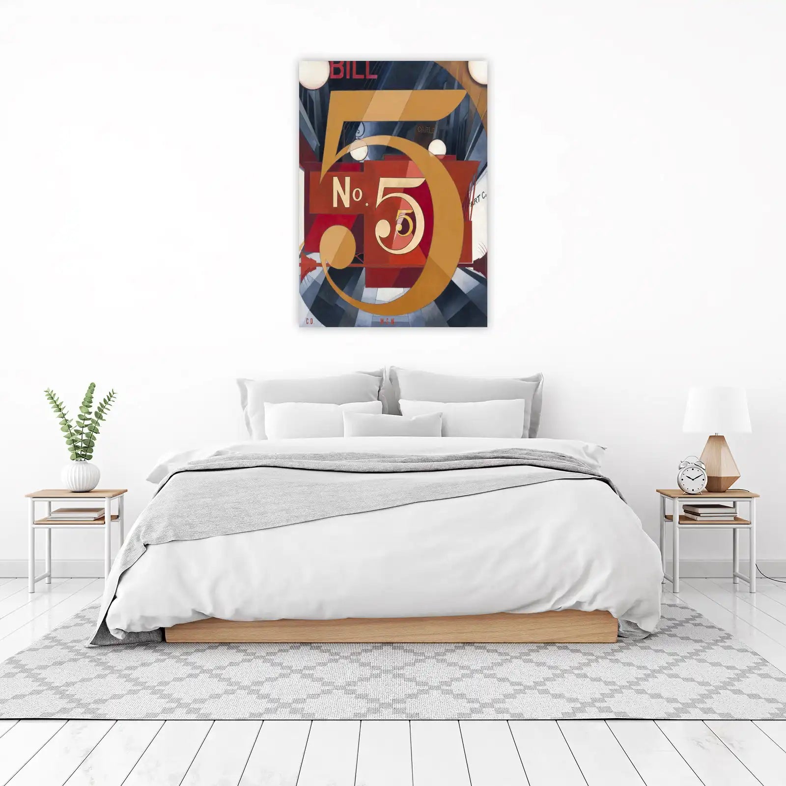 Bold "No. 5" Art Deco Wall Art