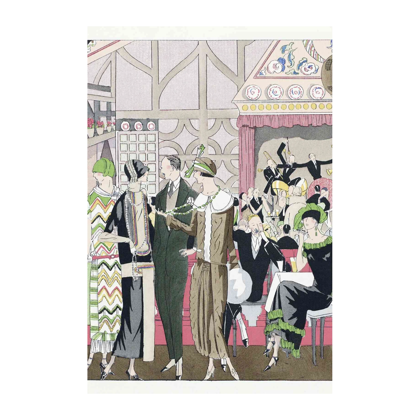 Art Deco Jazz Club Fashion Wall Art