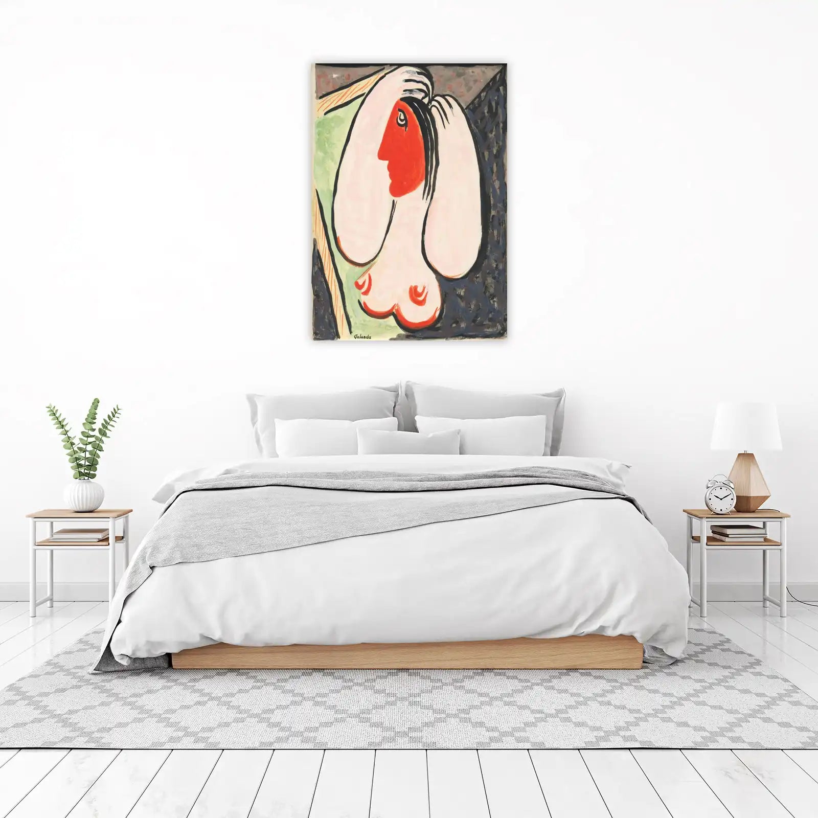 Vibrant Abstract Woman Portrait Wall Art
