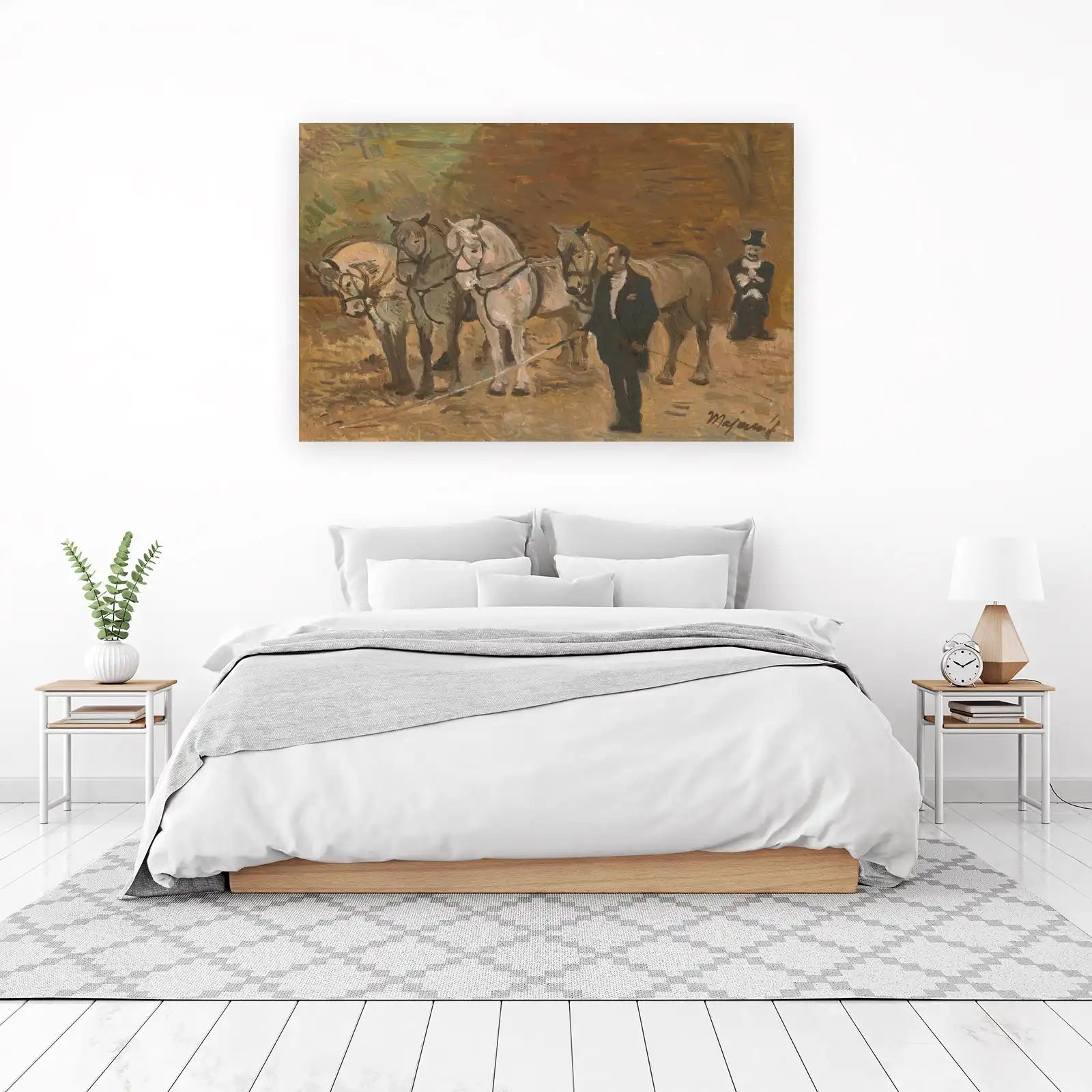 Majestic Horses & Trainer Wall Art
