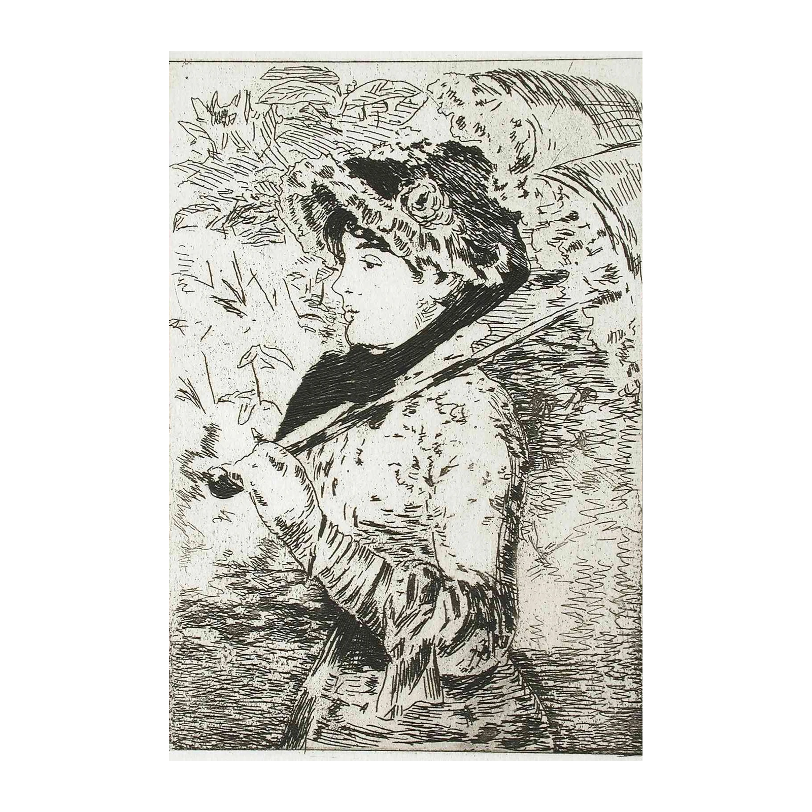 Elegant Woman with Umbrella Wall Art
