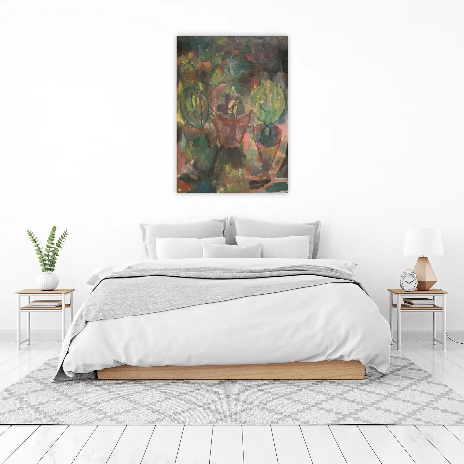 Earthy Cactus Still Life Wall Art