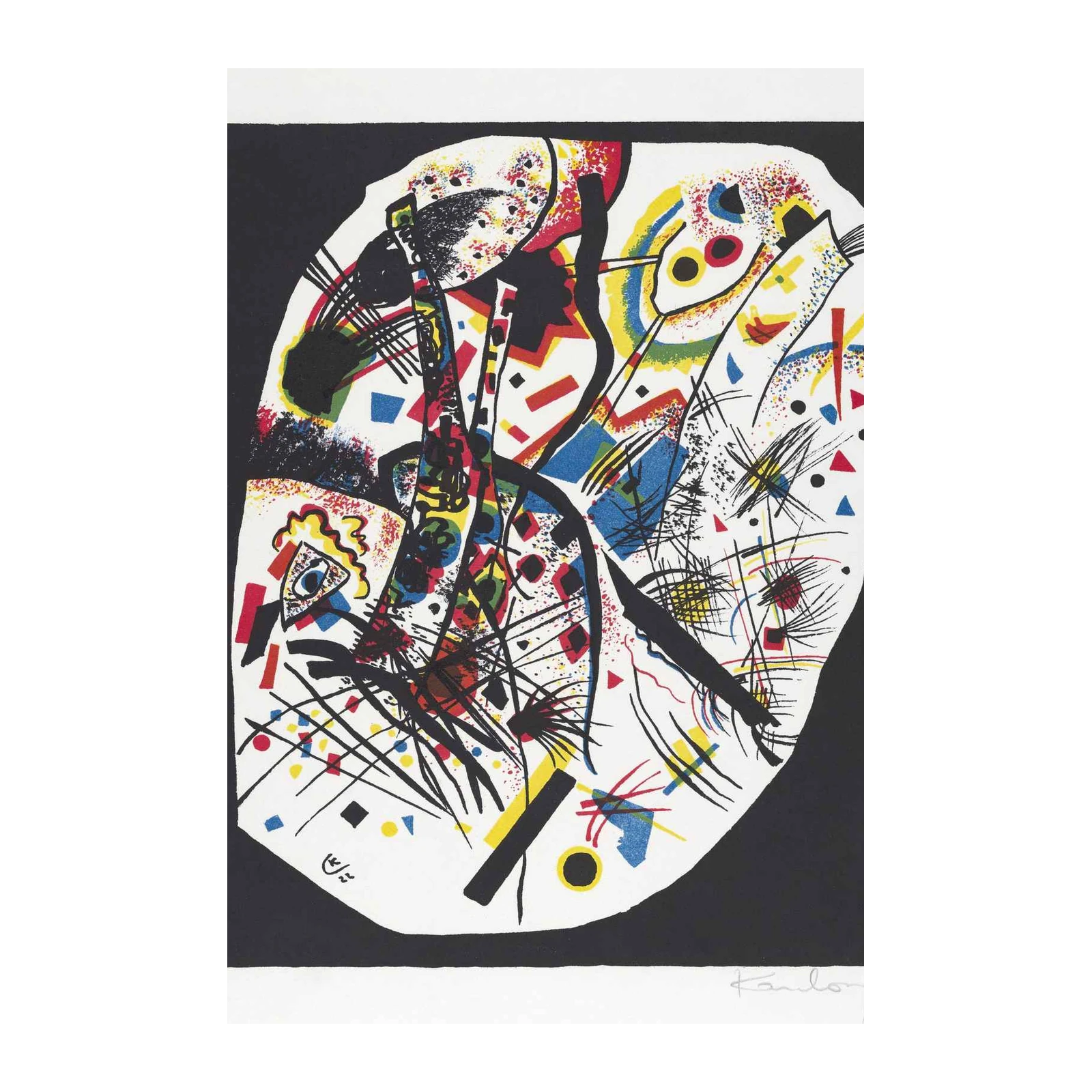 Abstract Expressionist Geometric Colors Wall Art