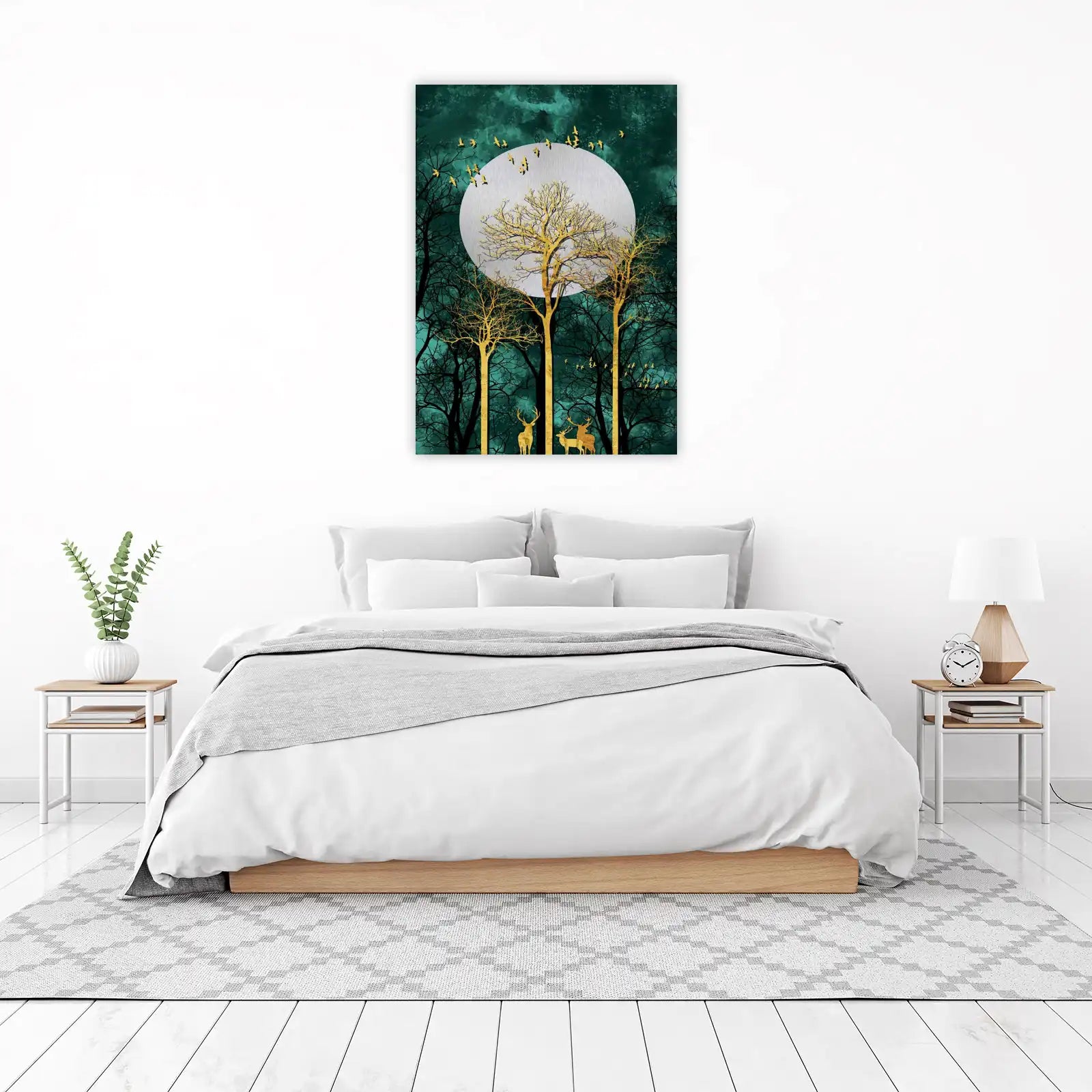 Enchanted Forest Gold Deer Wall Art