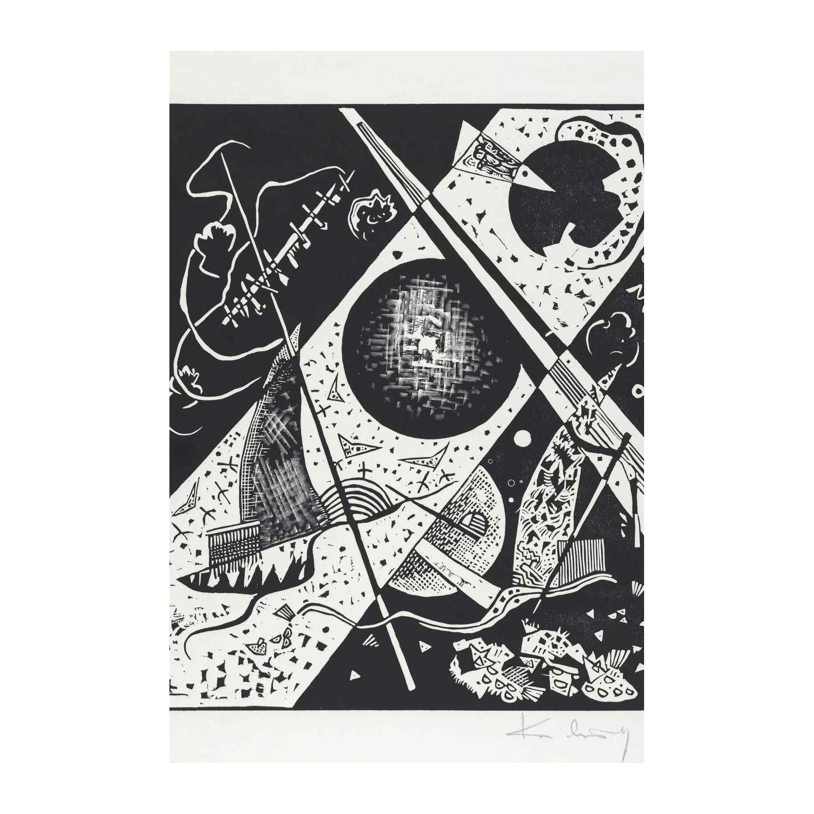 Abstract Harmony Black and White Wall Art