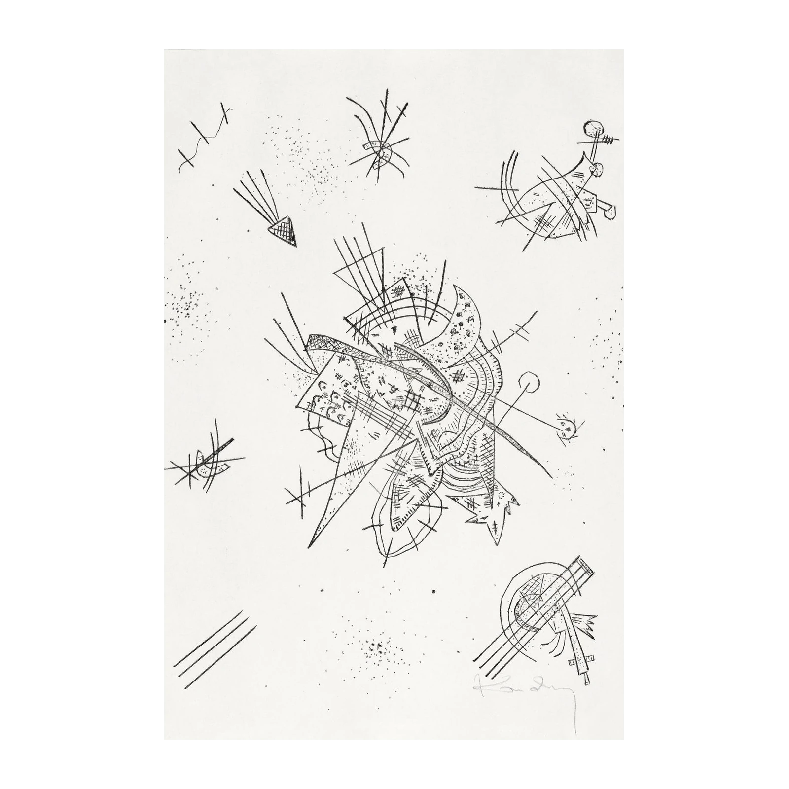 Abstract Lines & Dots Wall Art