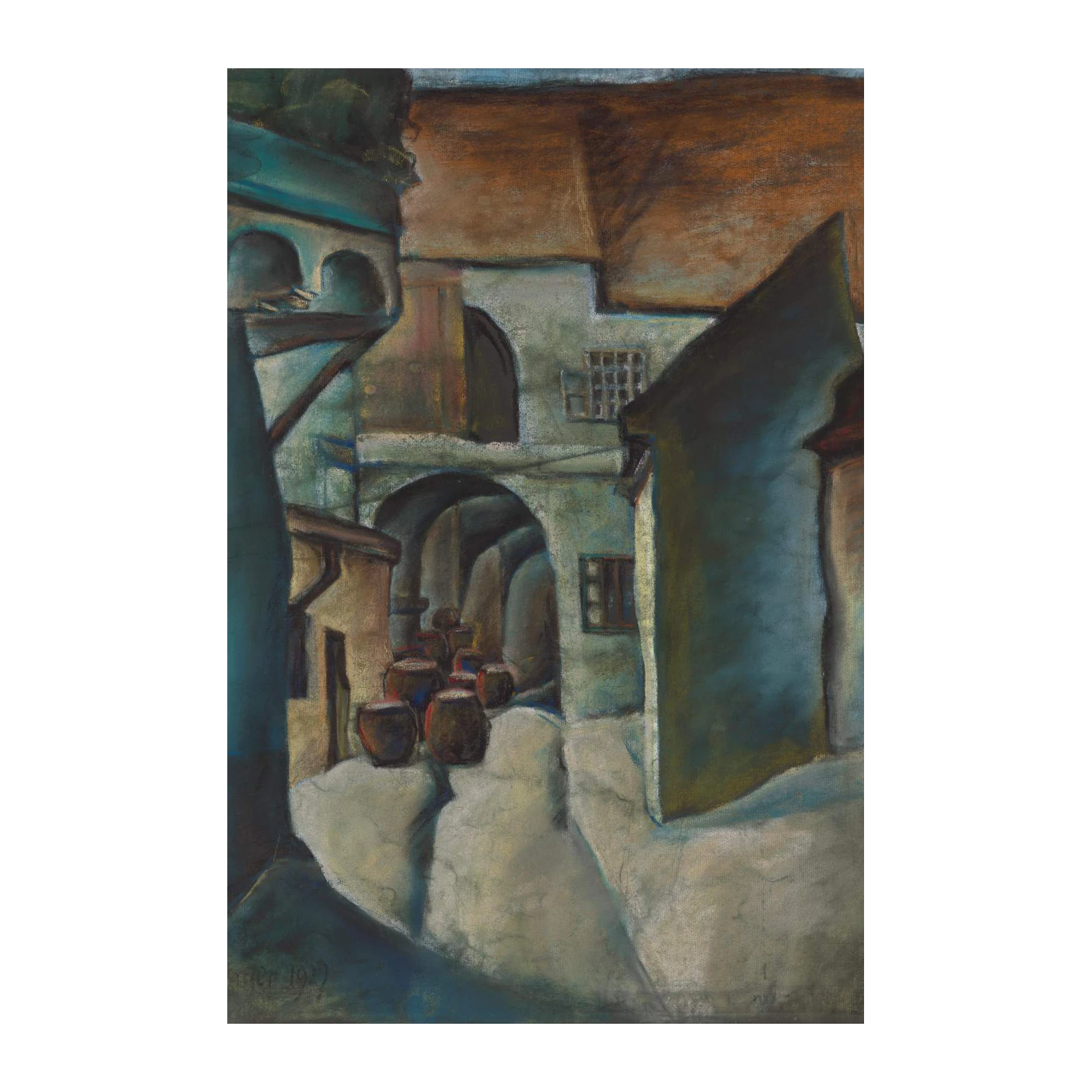 Evocative Alleyway Impressionist Wall Art